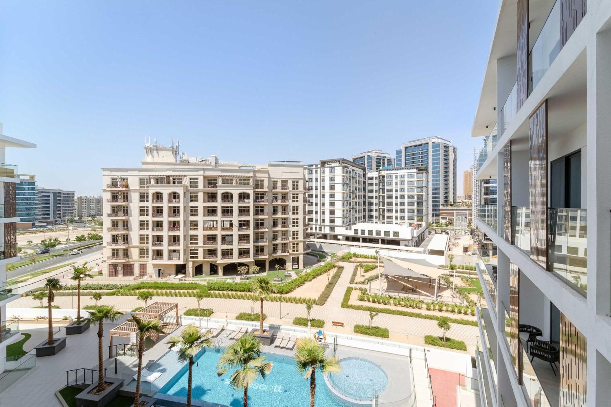 Apartment Elegant 1 Bedroom In Arjan With Pool Gym Game