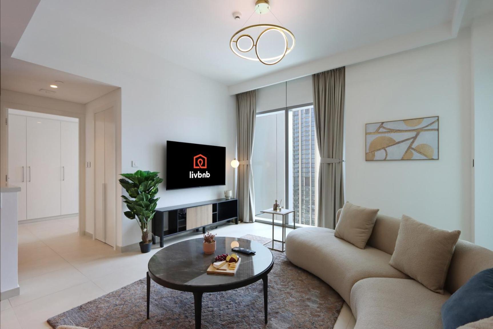 Livbnb- Your Looking Over Burj & Fountainview Apartment *