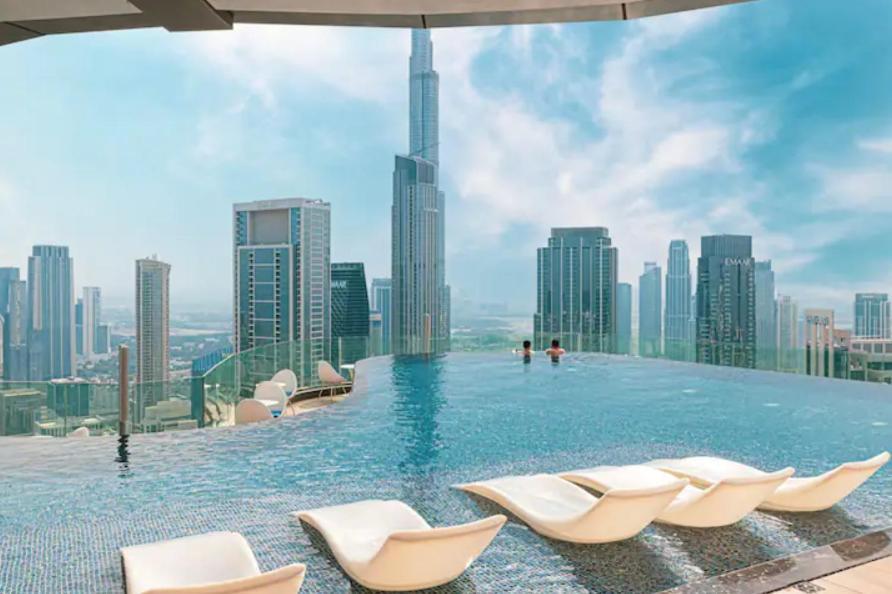 64th Floor Highest Downtown Infinity Pool Burj Khalifa View * Dubai