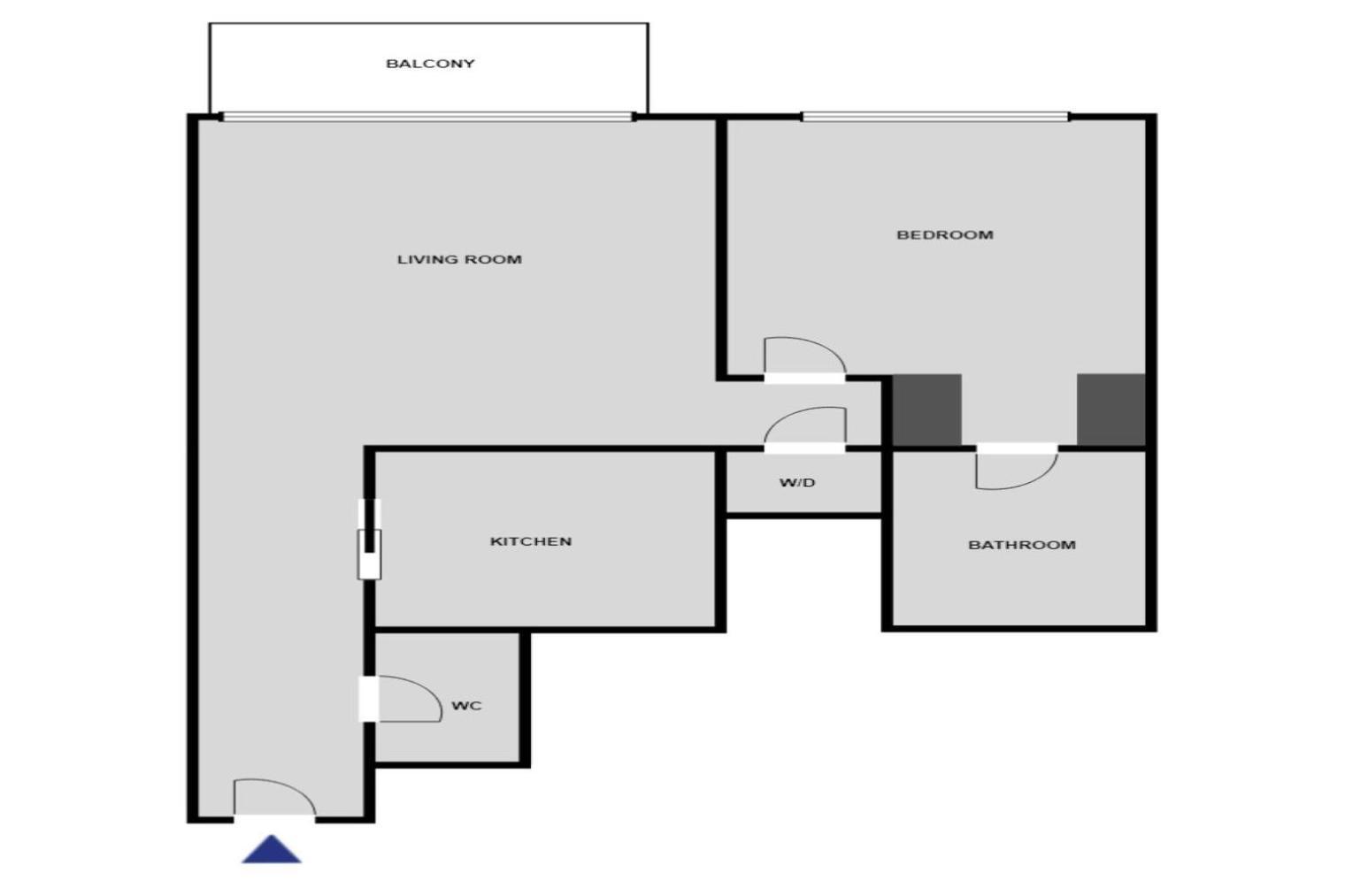 Blueground Dt Standpoint Balcony Elev Pool Dxb-1104 *