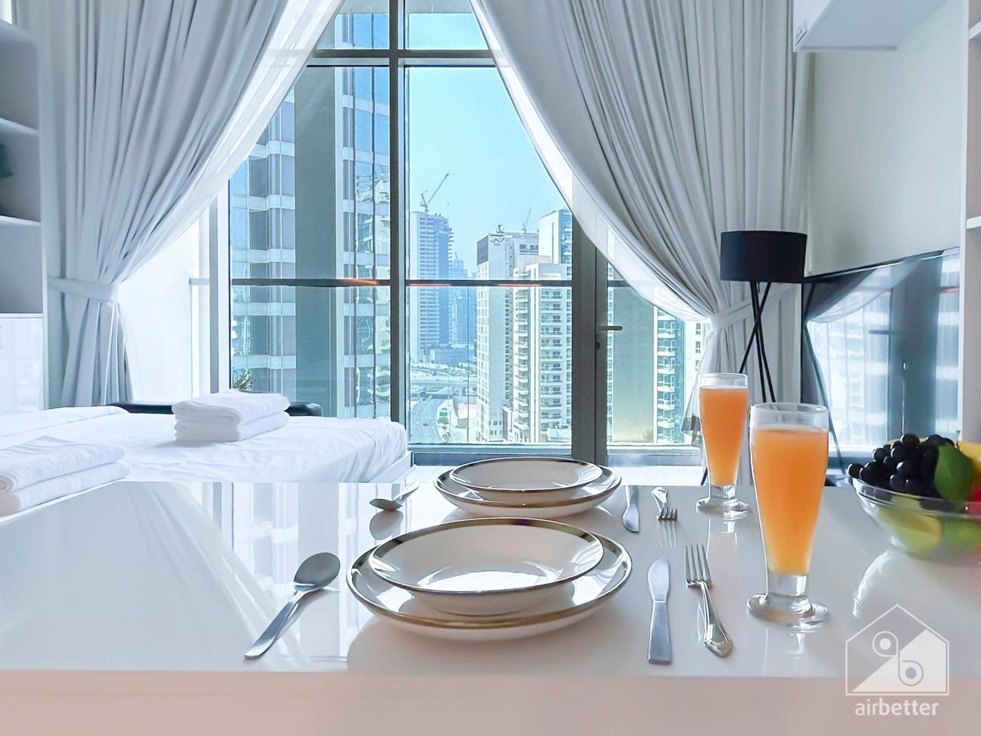 Contemporary With View In Business Bay Apartment *