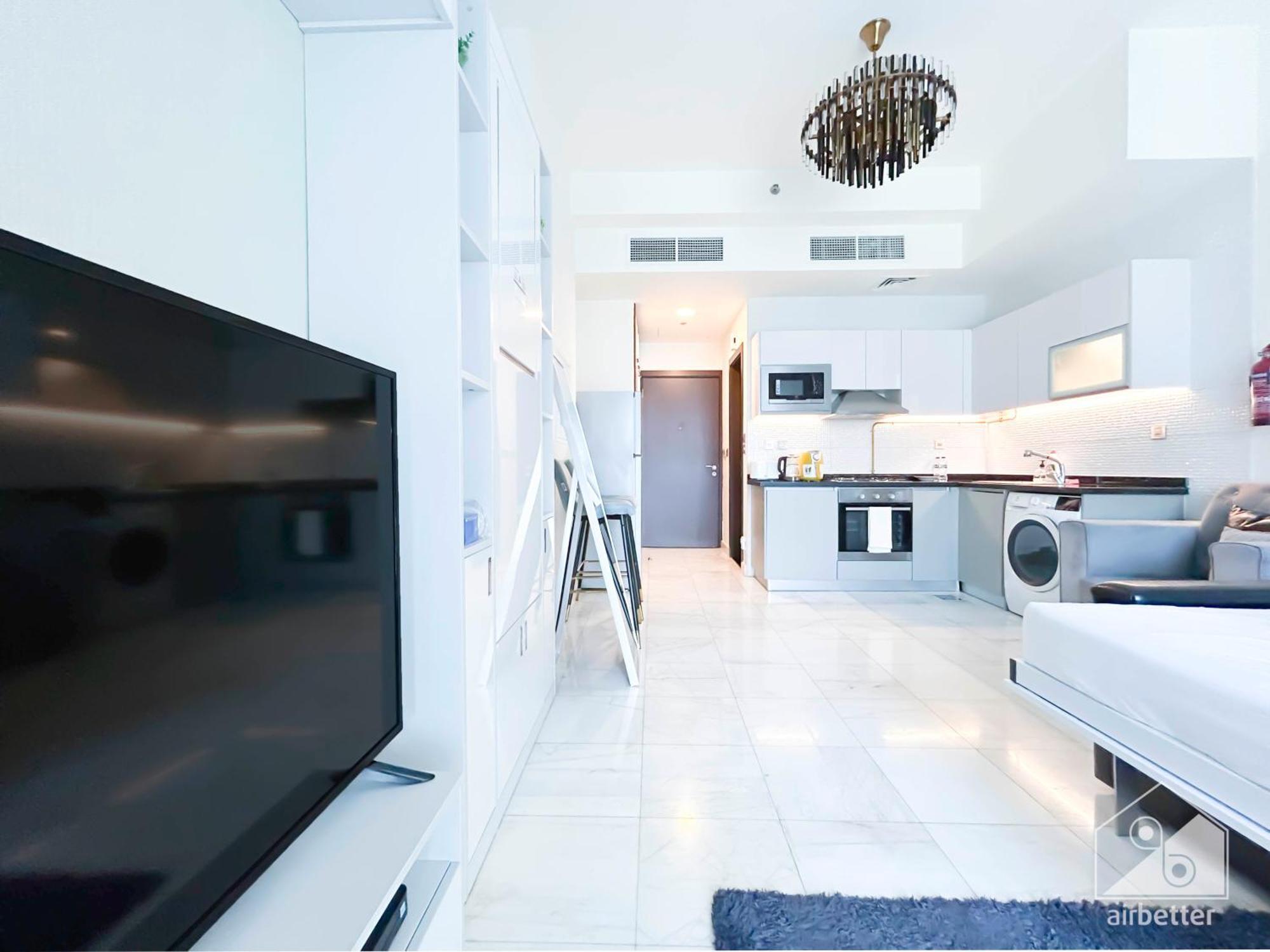 Contemporary With View In Business Bay Apartment