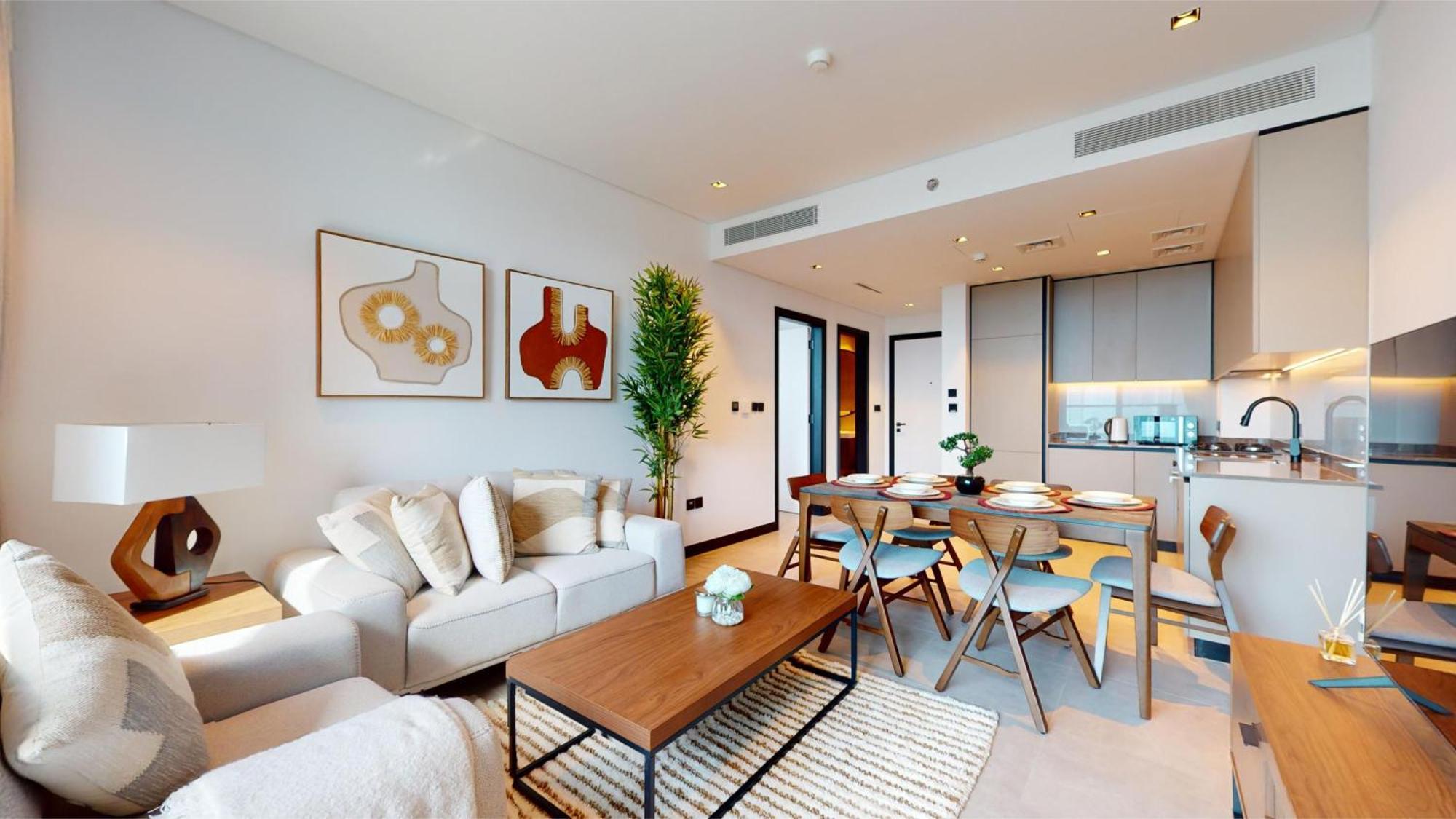 Burj Khalifa & Lagoon View , Private 1 Bedroom Apartment *