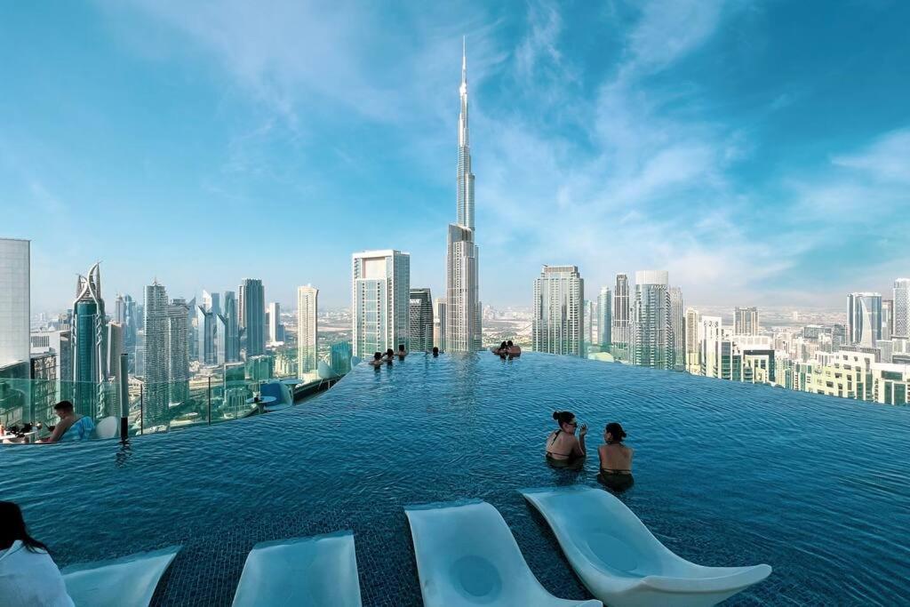 Highest Infinity Pool Burj Khalifa View *