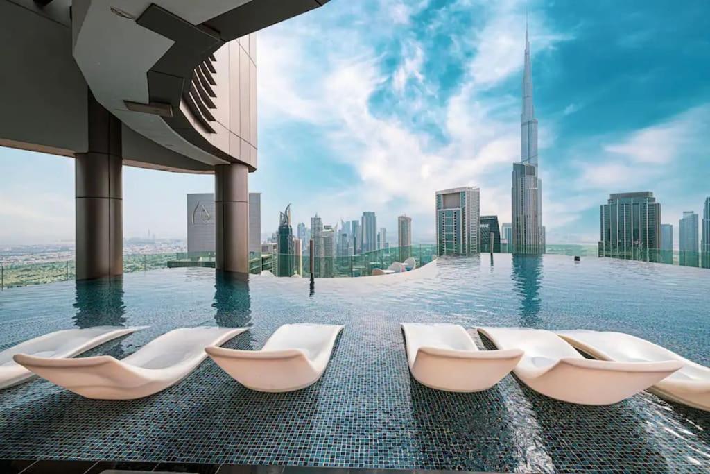 Highest Infinity Pool Burj Khalifa View