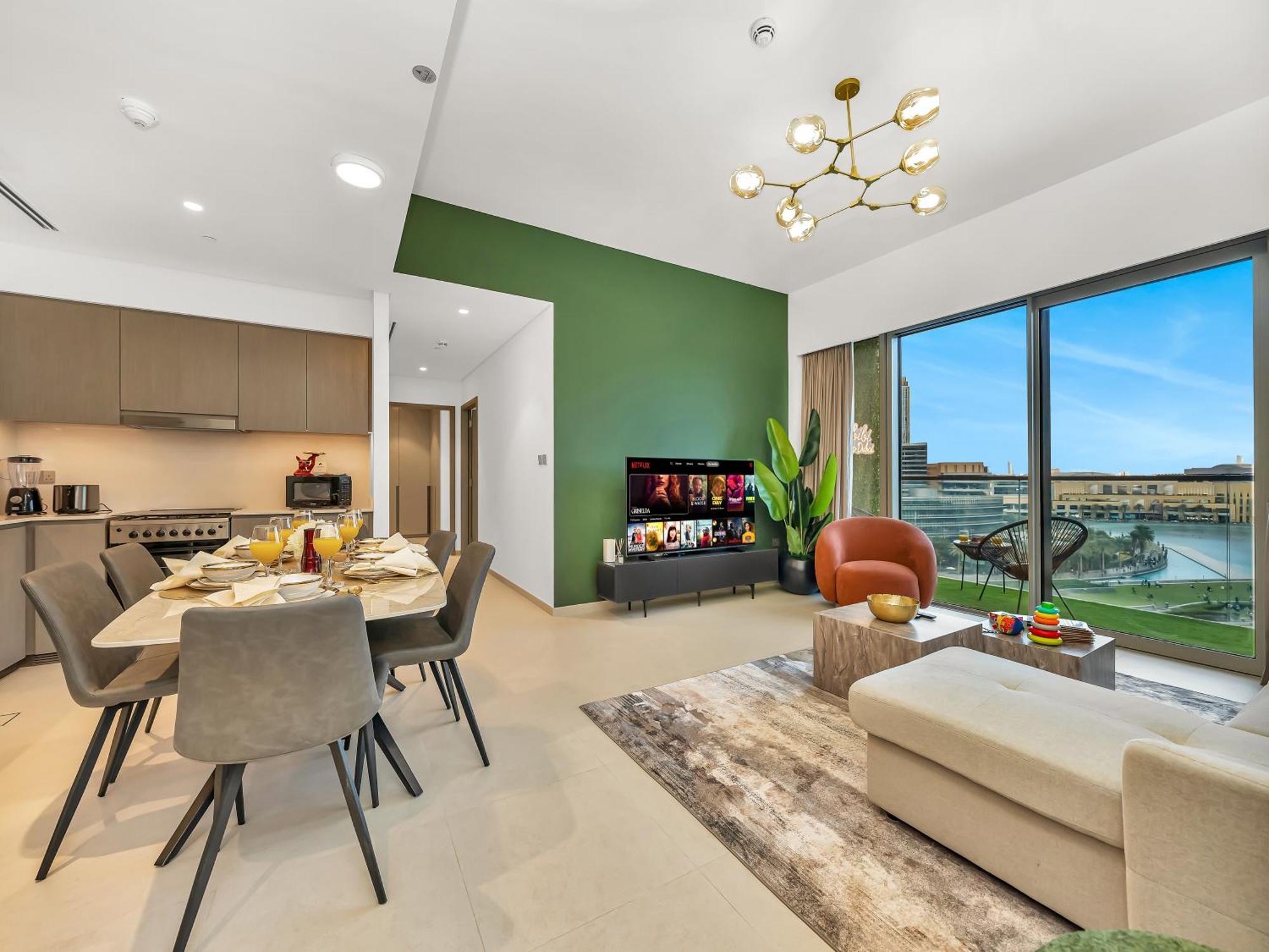 Lux 2Br With Direct Burj Khalifa & Fountain Views - Downtown Apartment