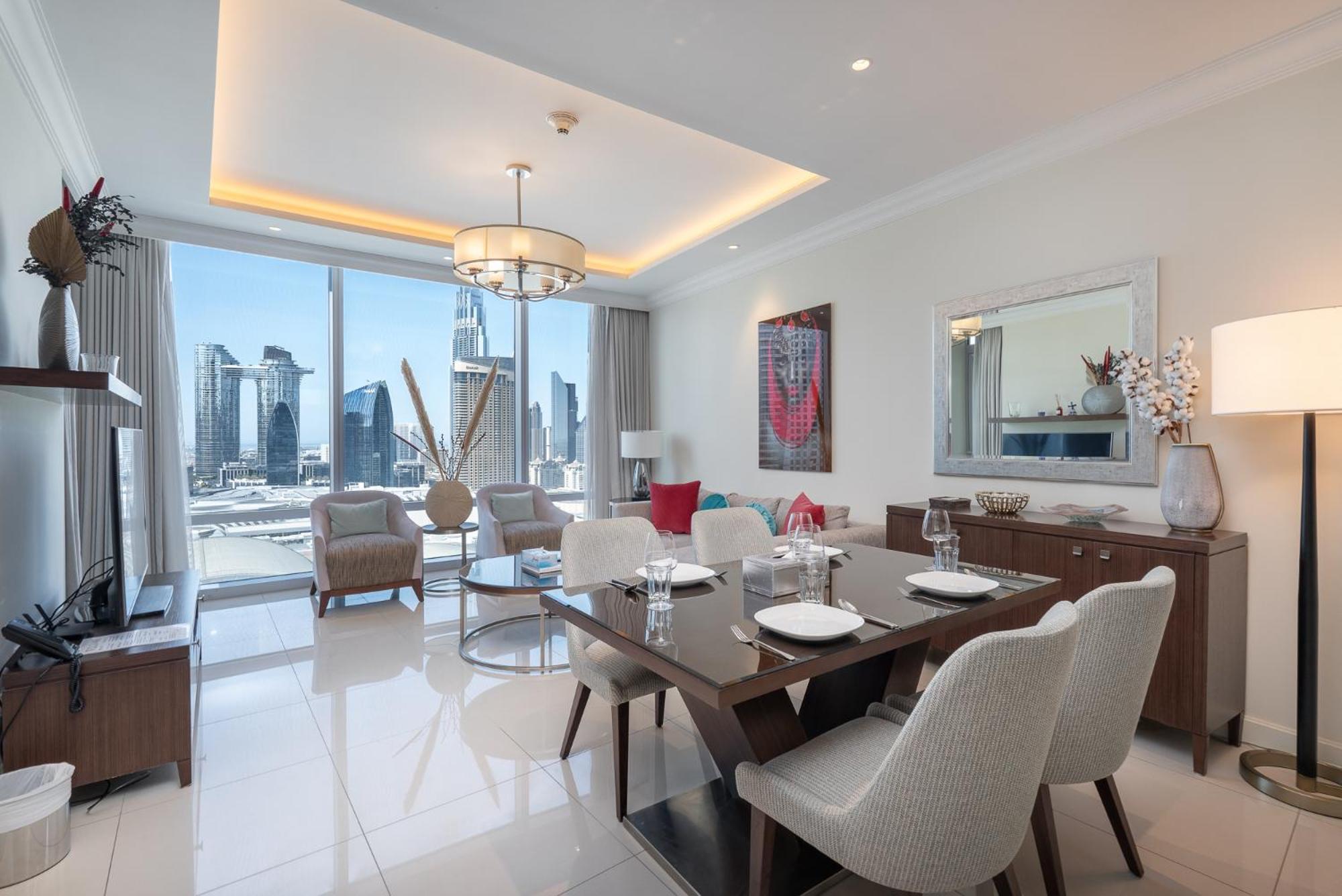 Downtown Elegance - 1br With Unmatched Burj Khalifa Views Apartment *