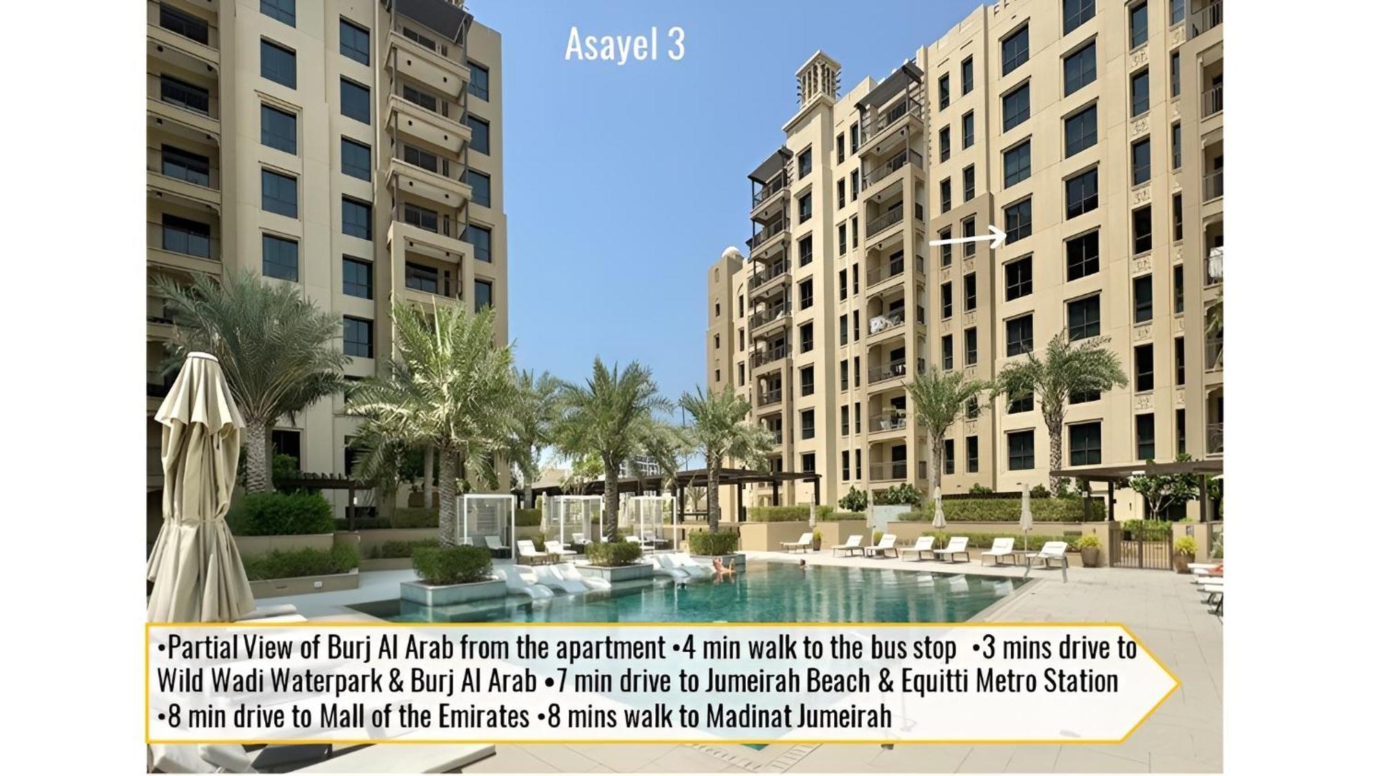 Apartment 1bd Partial Burj Al Arab View Prime Location *