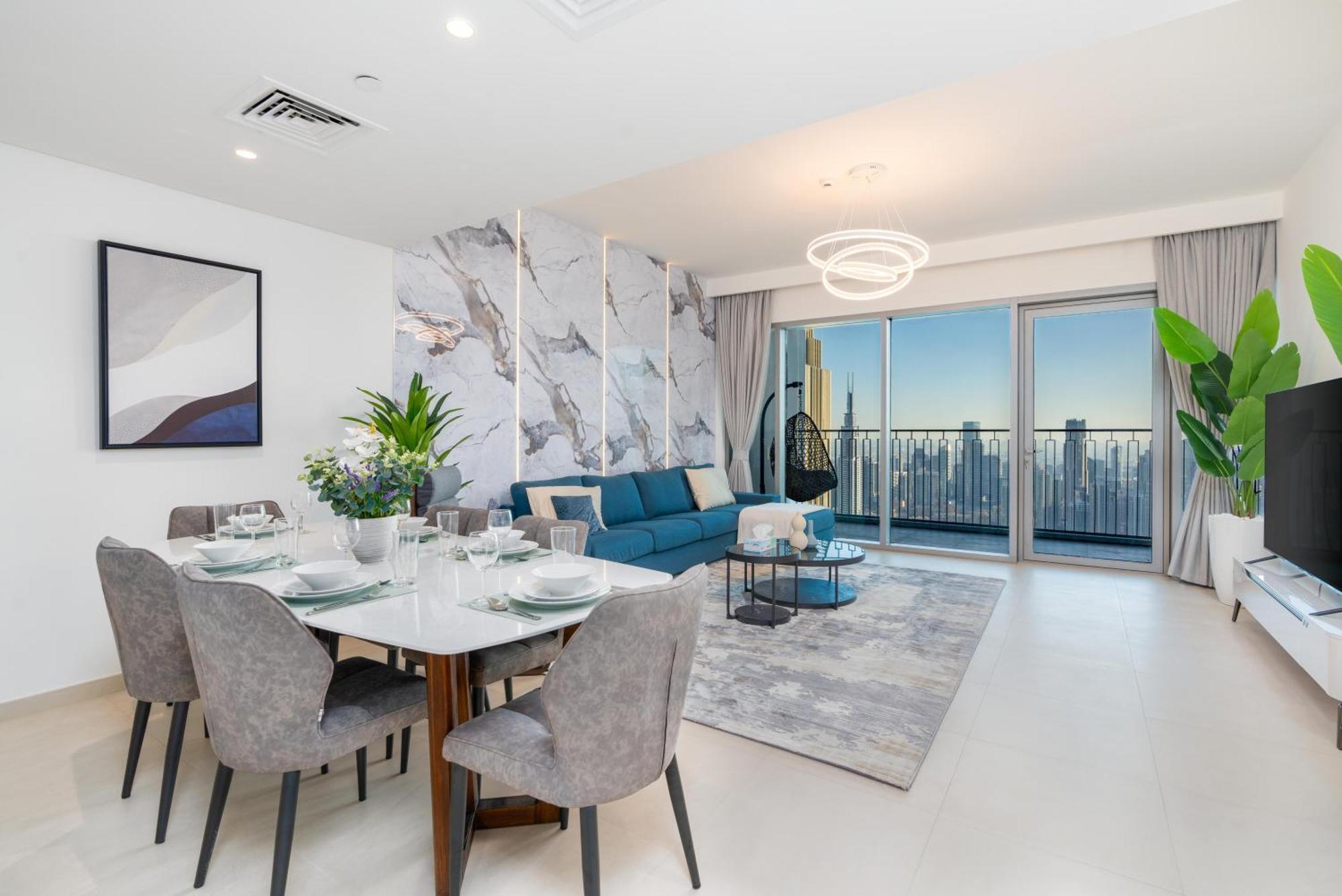Apartment Burj Khalifa & Dancing Fountain View, 54th Floor & Mall Access Dubai