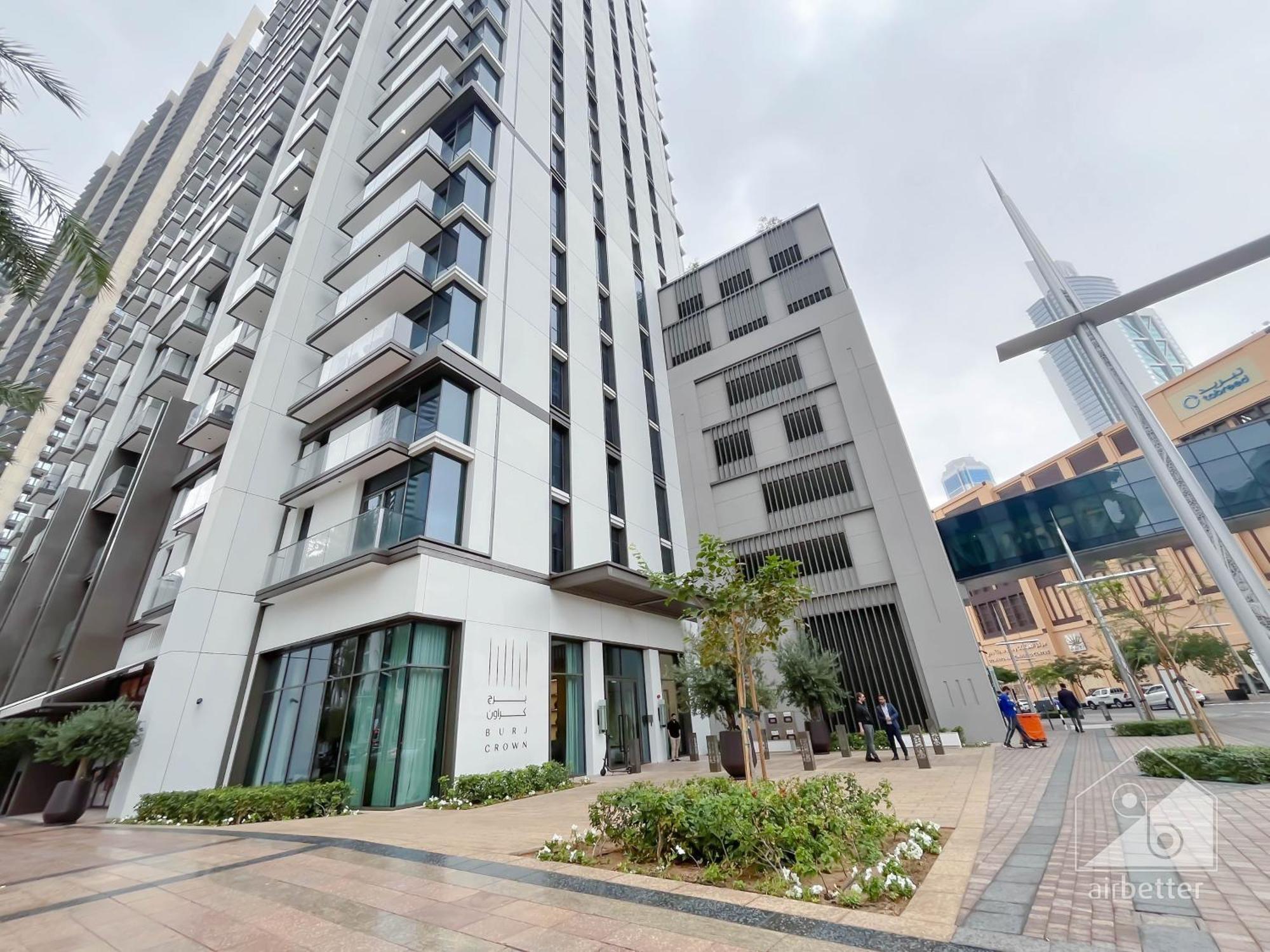 Apartment Burj Crown Luxury 2bedroom Balcony & View