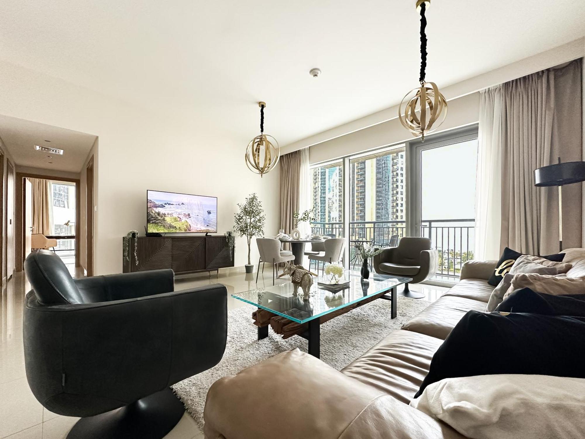 Trophy Lux 2br Creek Harbour With Iconic Burj Khalifa Views Dubai