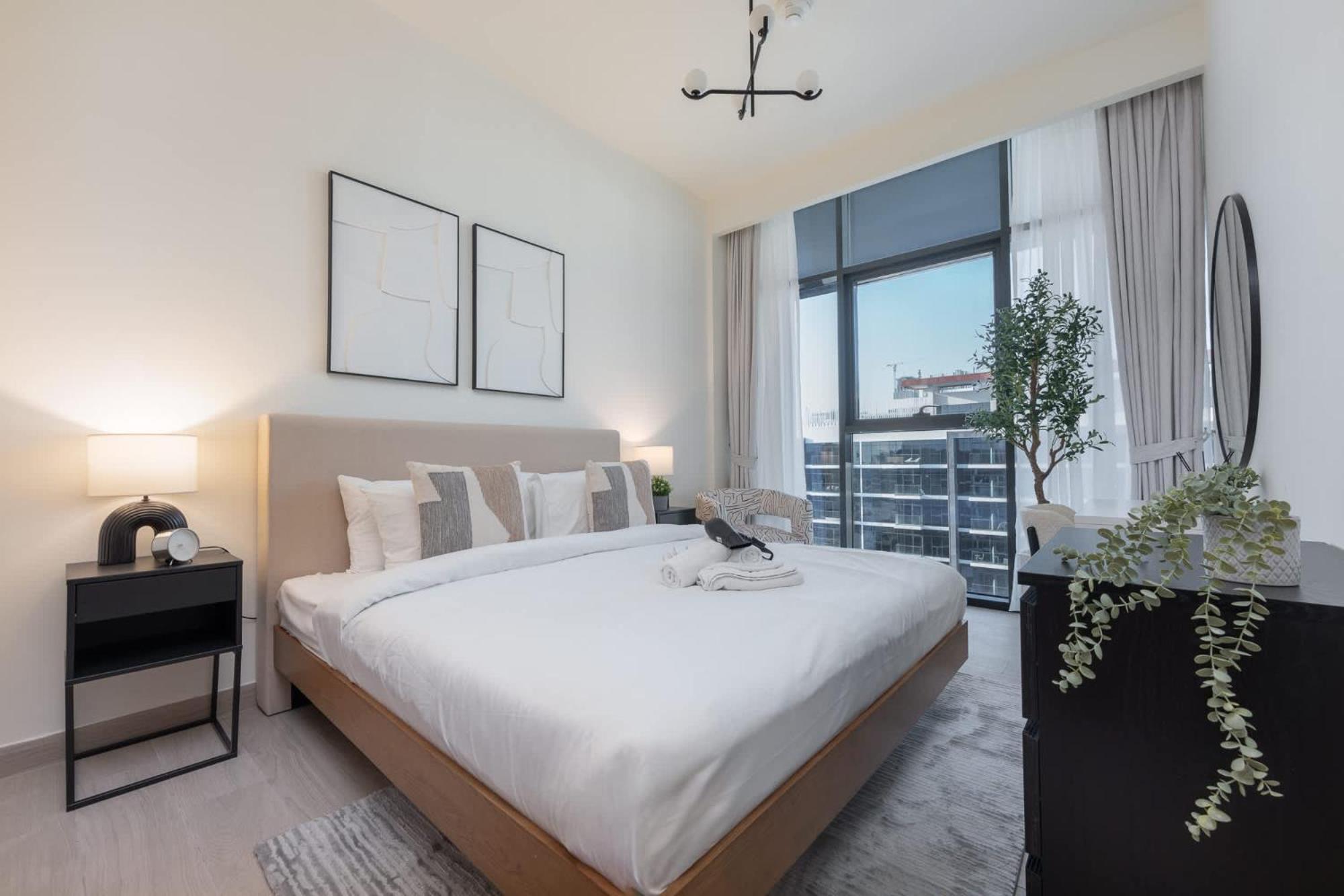 Apartment Bright And Elegant 3-bedroom Escape Perfect For Families In Meydan Dubai