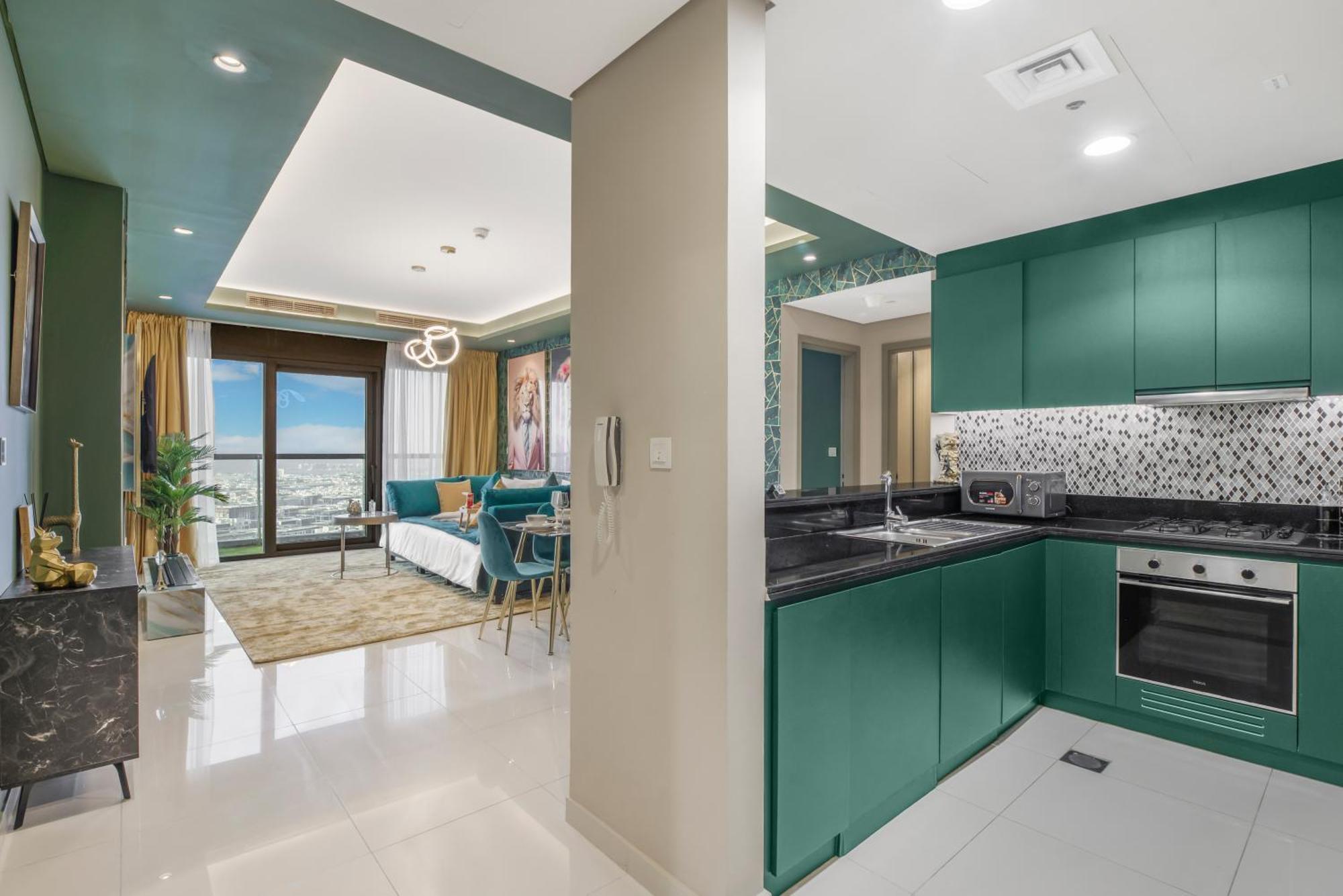 Sky Pool Gem With Iconic Burj Khalifa Views 3br In Paramount Midtown Apartment Dubai