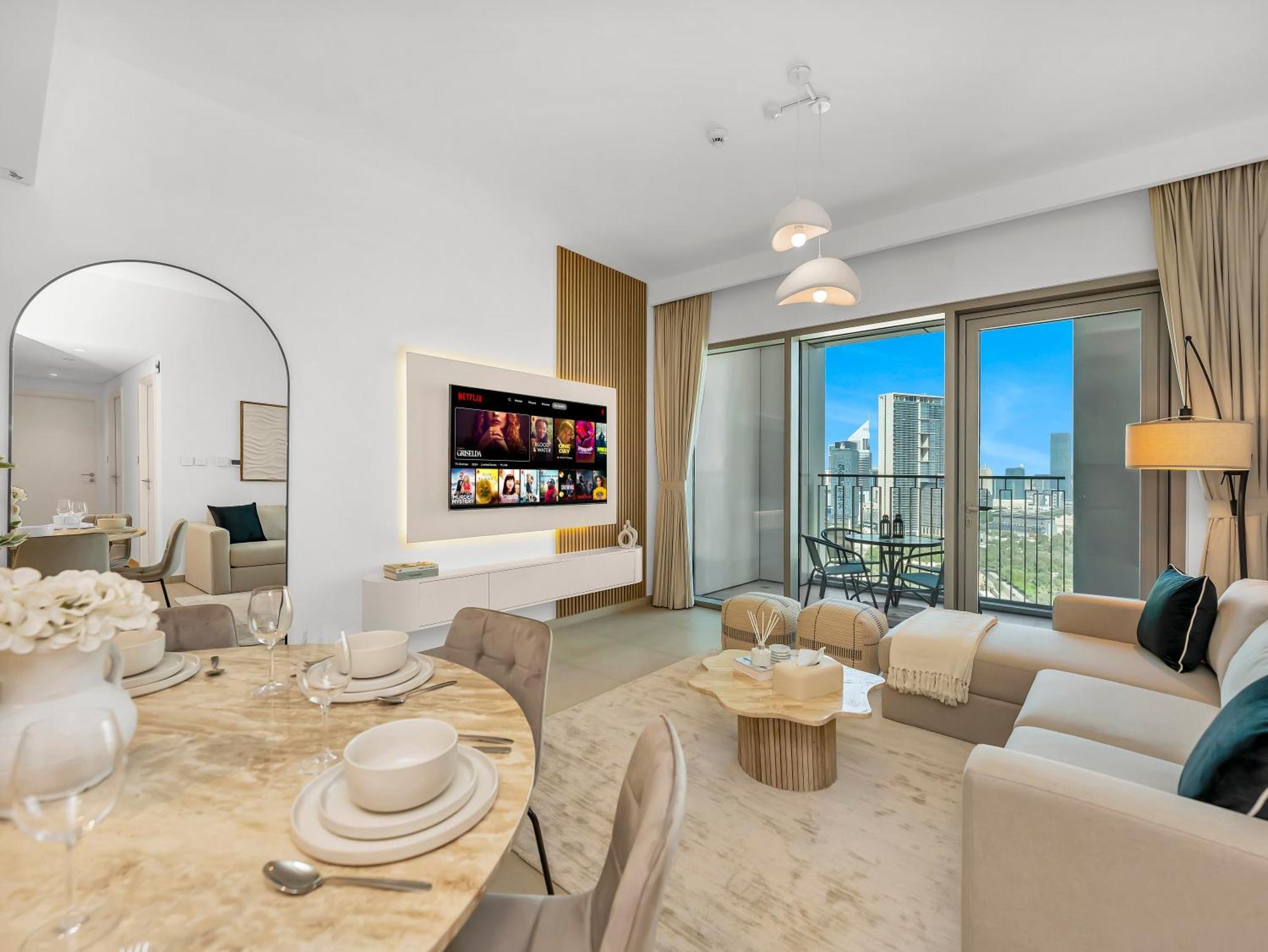 Apartment Blissful At Downtown Views Ii- 5min Walk To Mall, Burj Khalifa With Infinity Pool Dubai