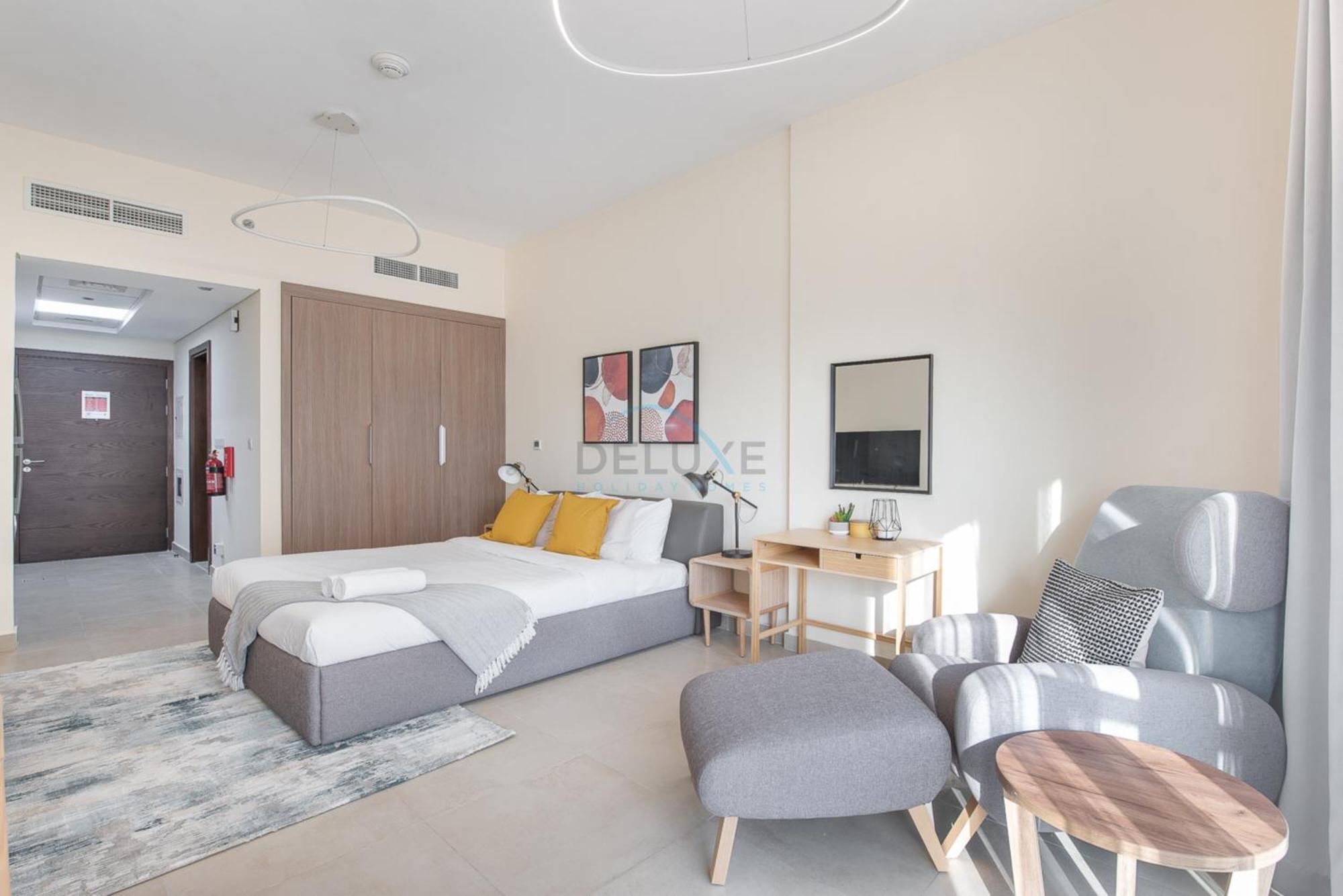 Apartment Private Balcony With Peaceful Community View Studio, Azizi Samia, Jebel Ali By Deluxe Homes Dubai