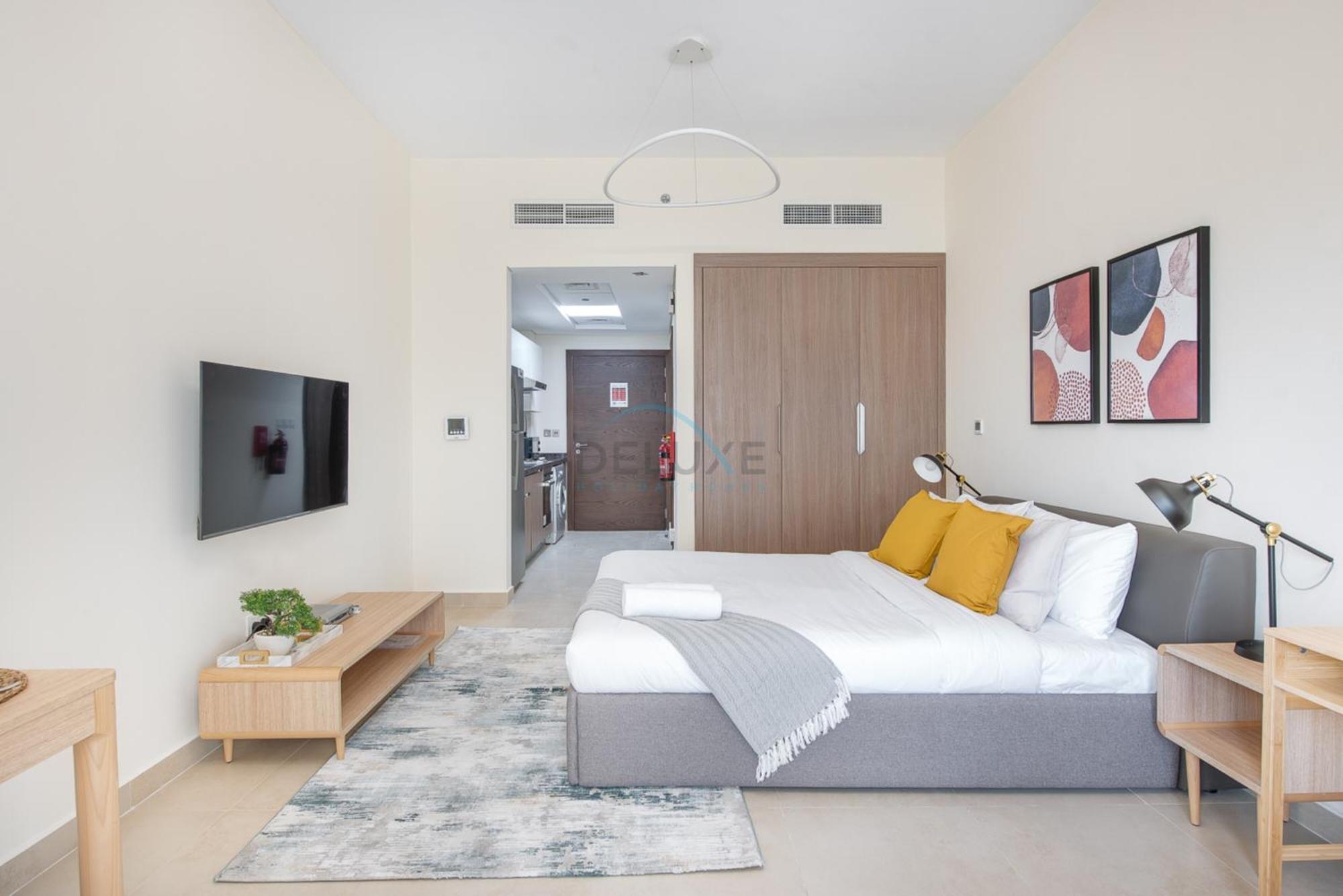 Apartment Private Balcony With Peaceful Community View Studio, Azizi Samia, Jebel Ali By Deluxe Homes Dubai
