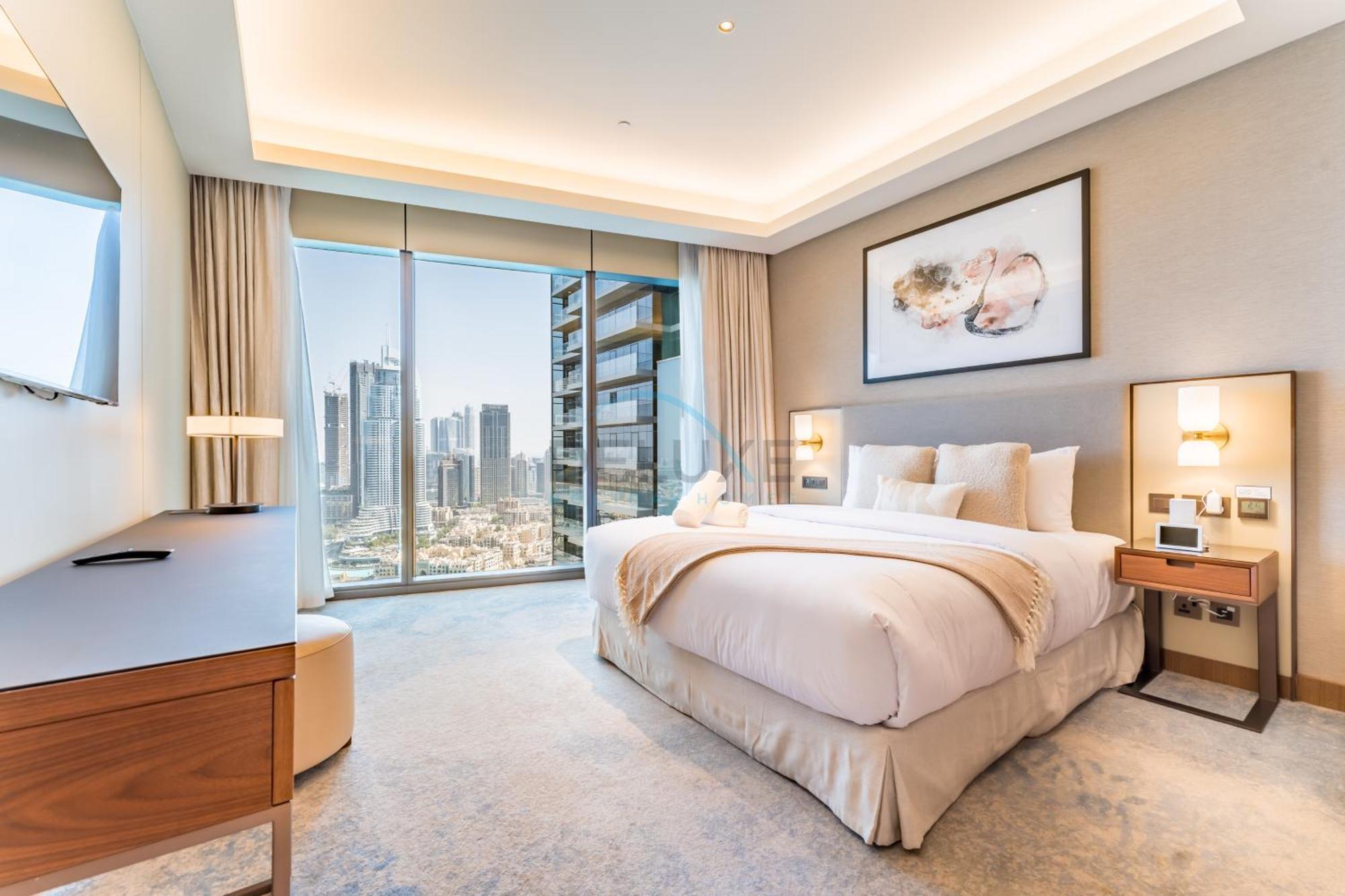 Apartment Overlooking Burj Khalifa And Fountain Views From Living To Bedrooms, The Address Residences Opera Tower 2, Downtown By Deluxe Homes