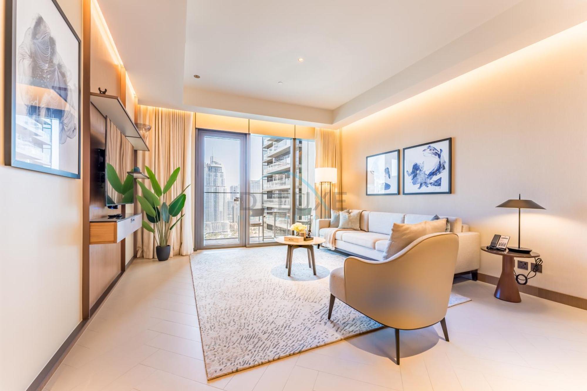 Overlooking Burj Khalifa And Fountain Views From Living To Bedrooms, The Address Residences Opera Tower 2, Downtown By Deluxe Homes Apartment *
