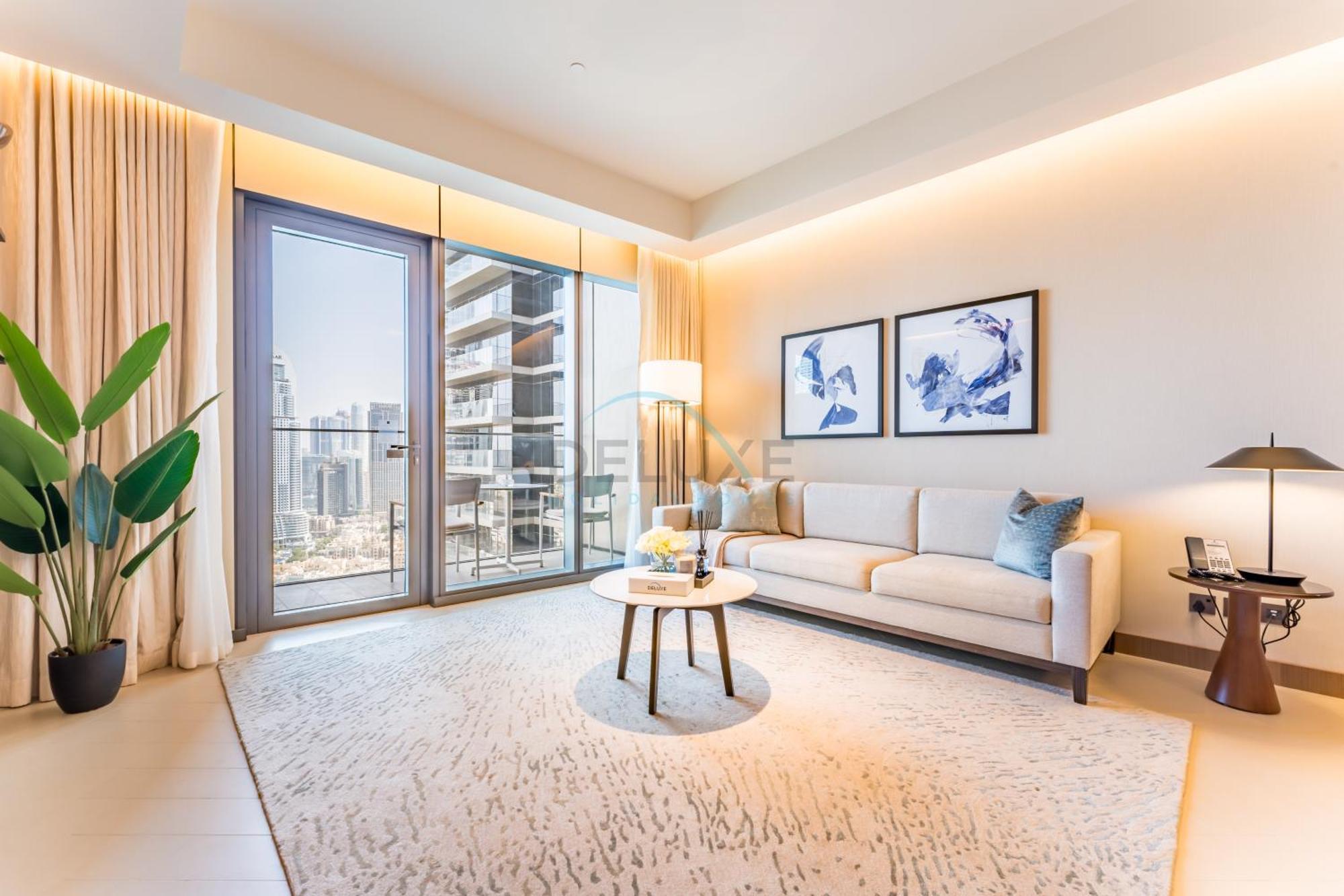 Overlooking Burj Khalifa And Fountain Views From Living To Bedrooms, The Address Residences Opera Tower 2, Downtown By Deluxe Homes