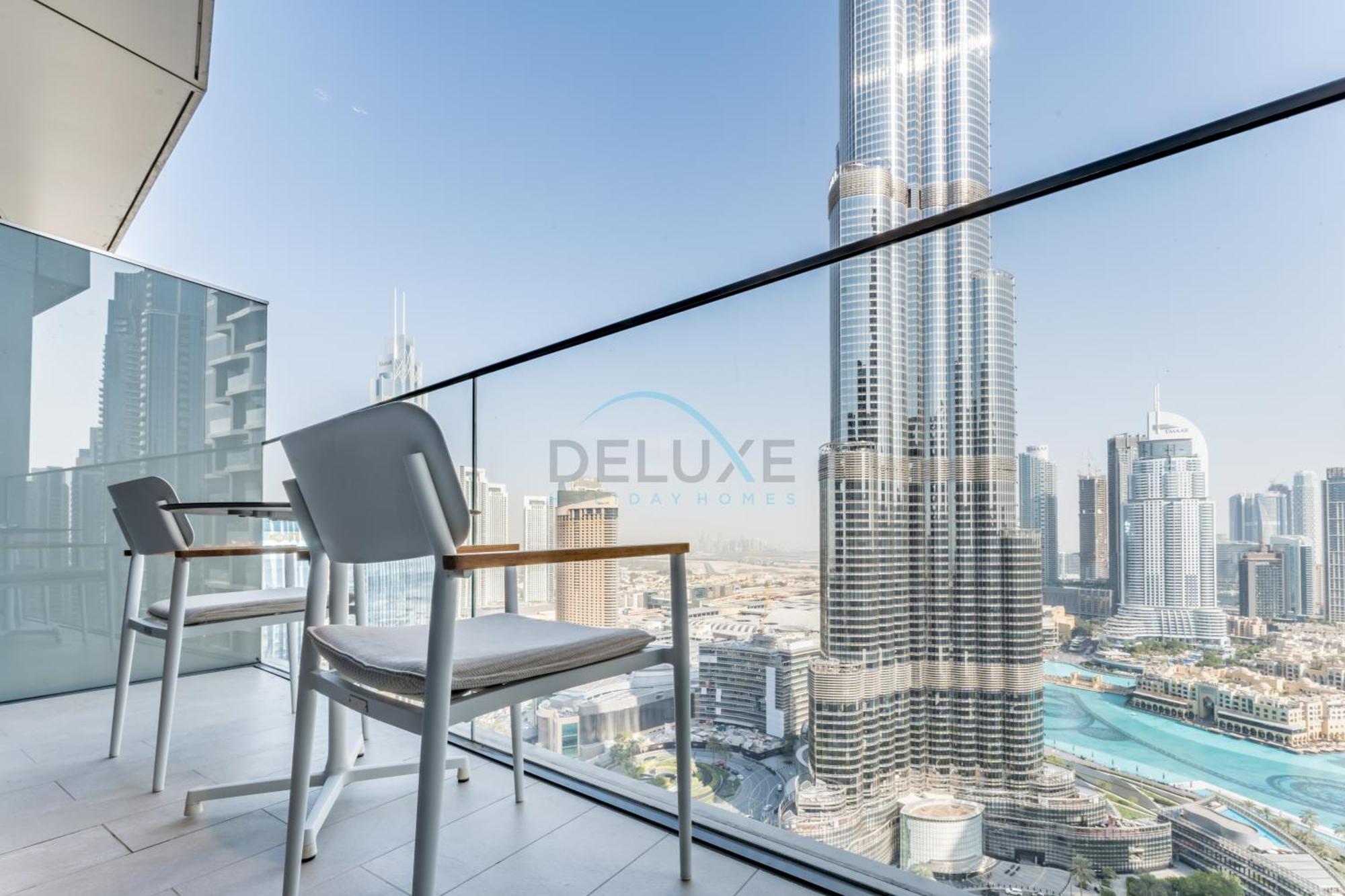 Apartment Overlooking Burj Khalifa And Fountain Views From Living To Bedrooms, The Address Residences Opera Tower 2, Downtown By Deluxe Homes Dubai