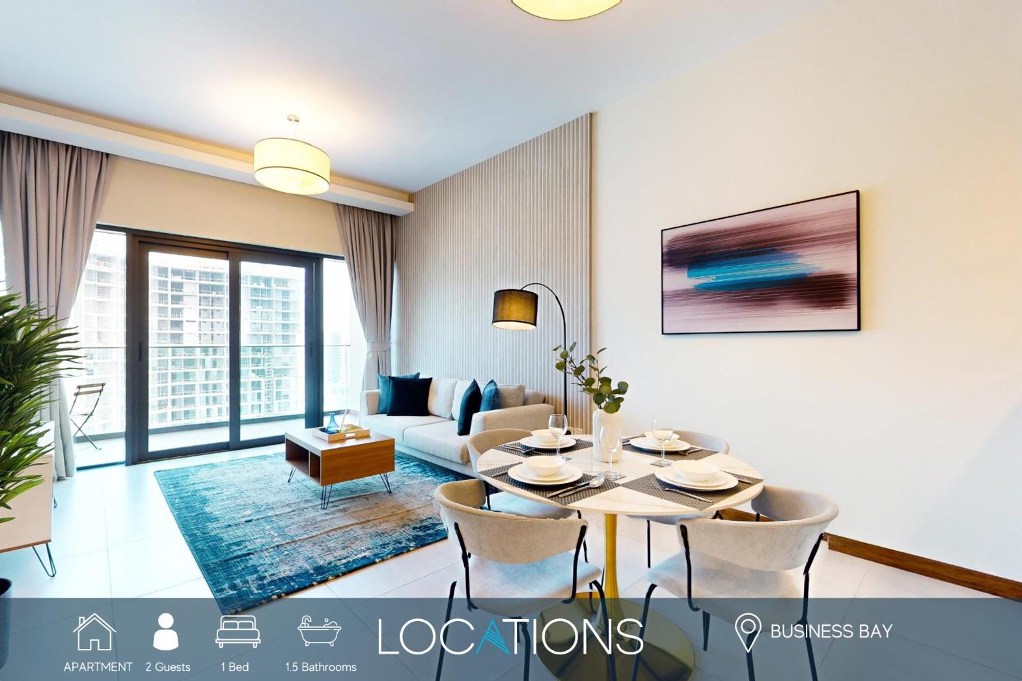 Sol Bay - One Bed With Distant Burj Khalifa View Dubai