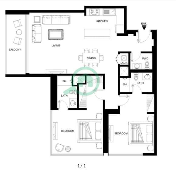 Apartment Amazing 2-bedroom In Sobha Creek Vistas Grande! Dubai