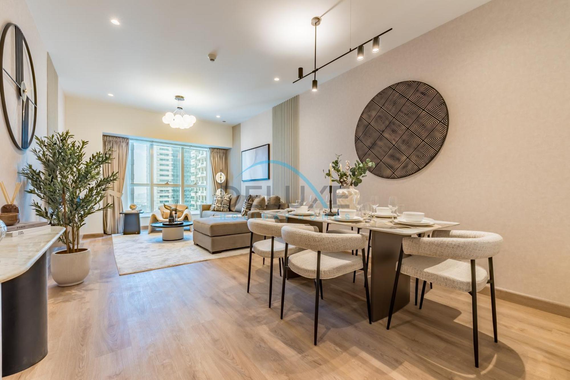 Upgraded 2br With Partial Sea View Near To Tram, Elite Residence, Marina By Deluxe Homes