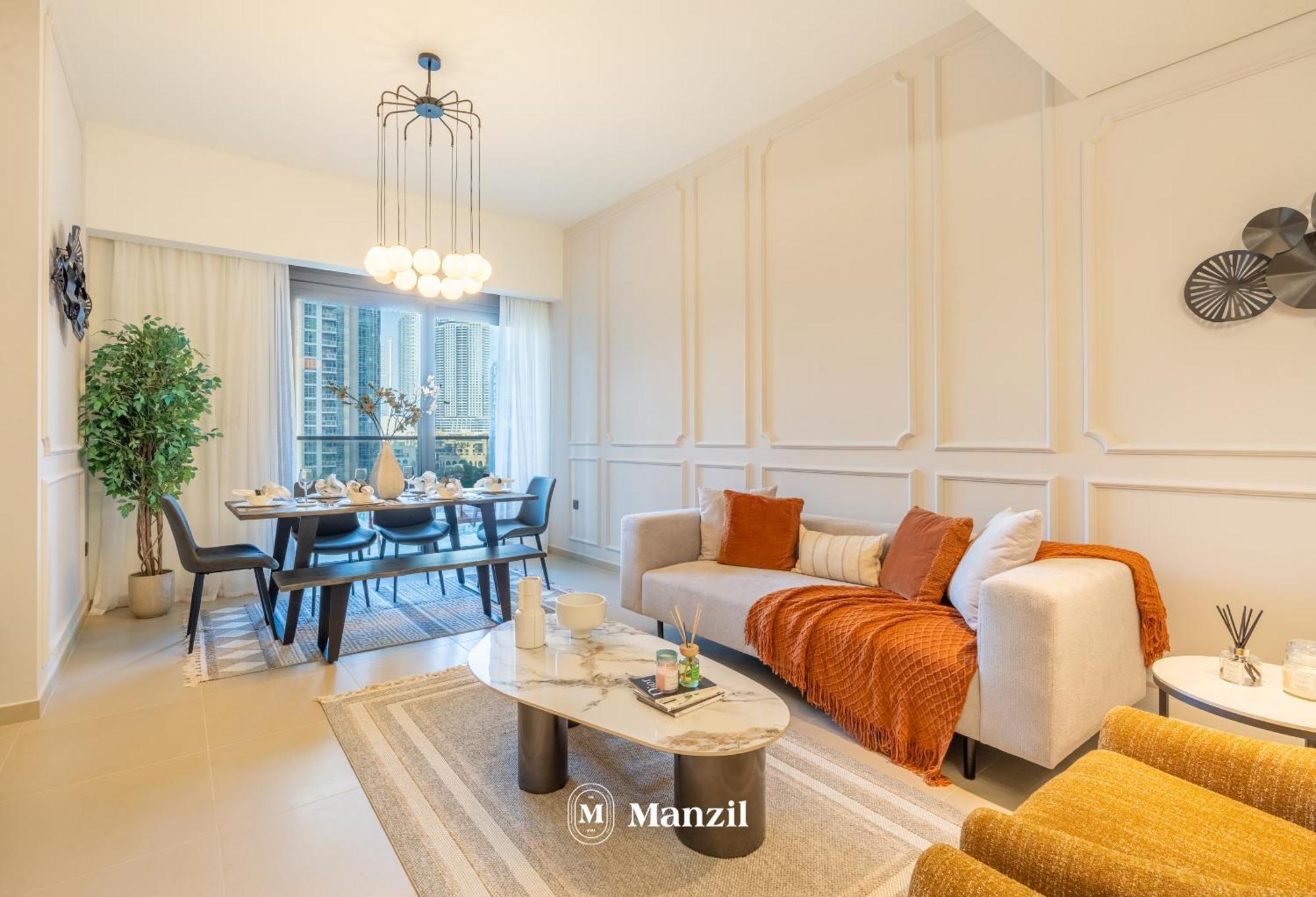 Apartment Manzil - Stylish 2br In Downtown, Walking Distance To Burj Khalifa & Mall *