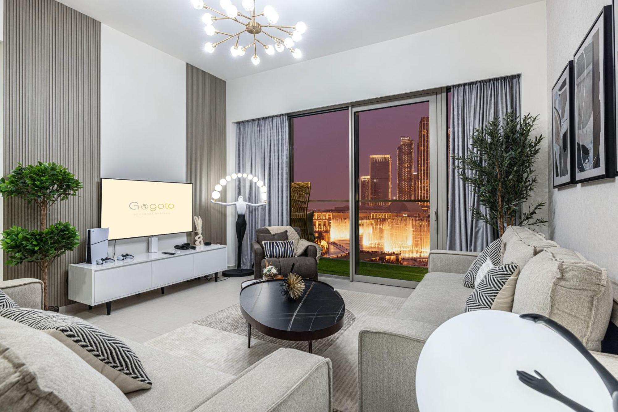 Apartment Luxury Burj And Fountain View 5 Min To Mall Dubai