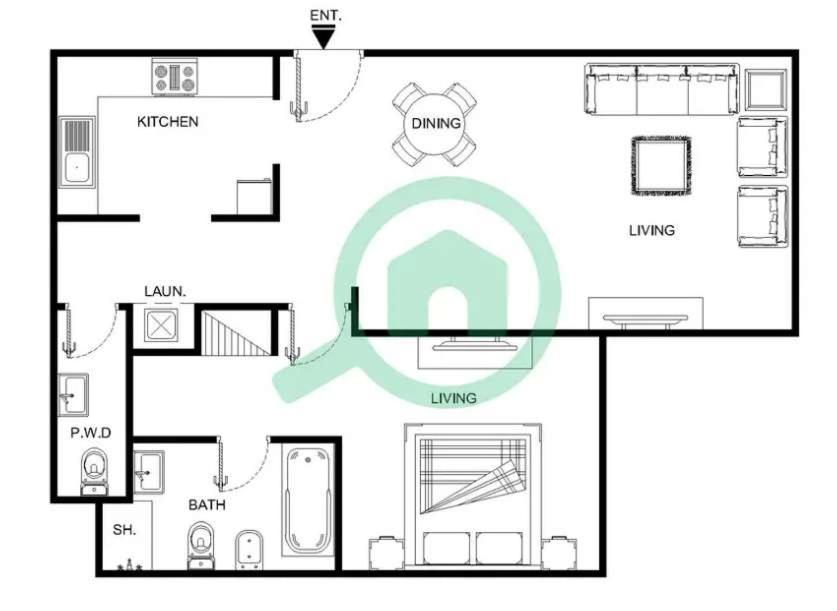 Apartment Center And Cozy 1 Bedroom In Dec Tower 1 Dubai