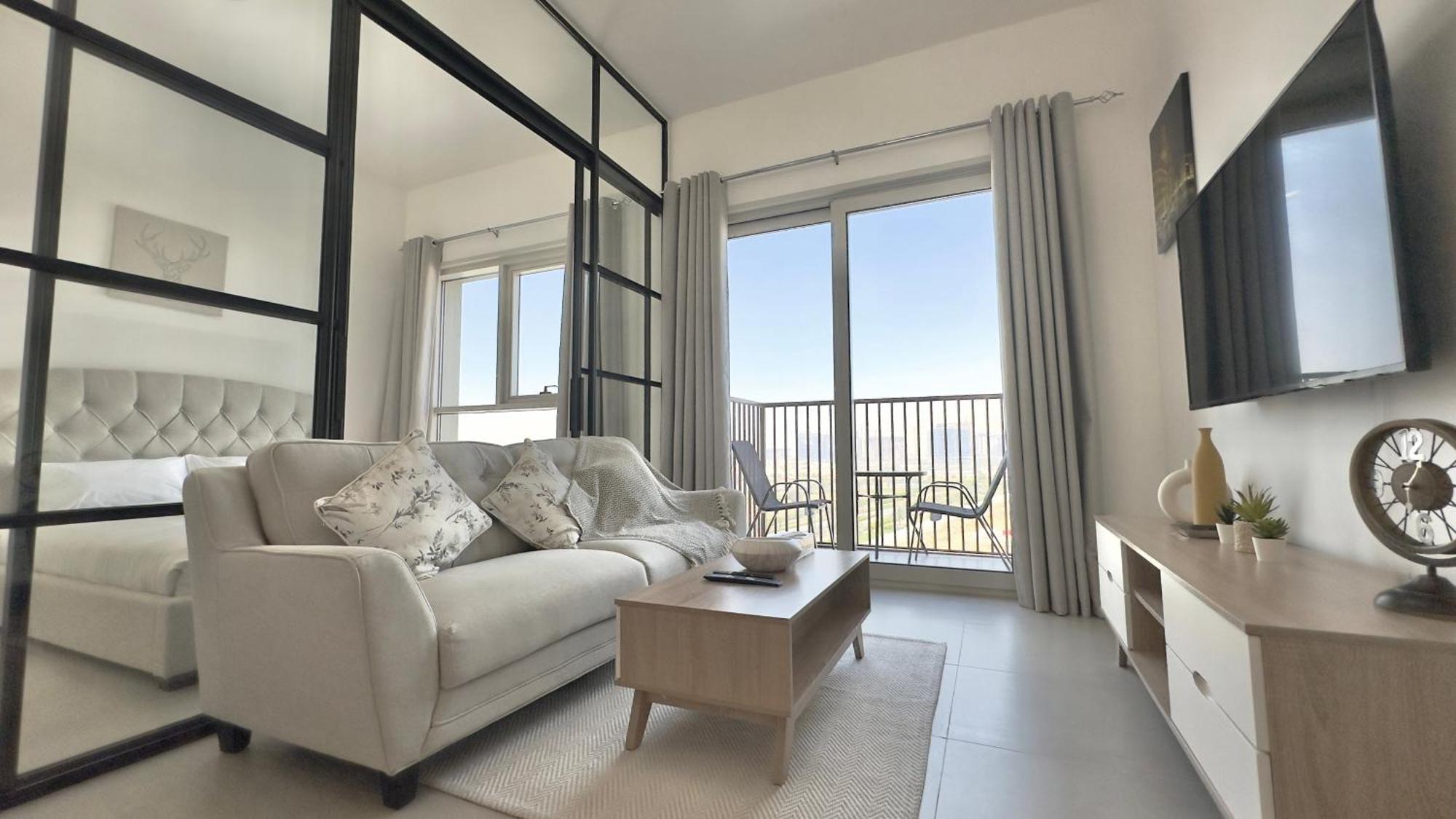 1br With Burj Khalifa View In Hills By Bhavan Apartment Dubai