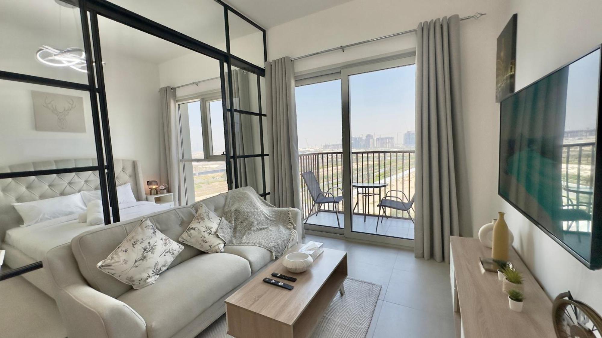 1br With Burj Khalifa View In Hills By Bhavan Apartment Dubai