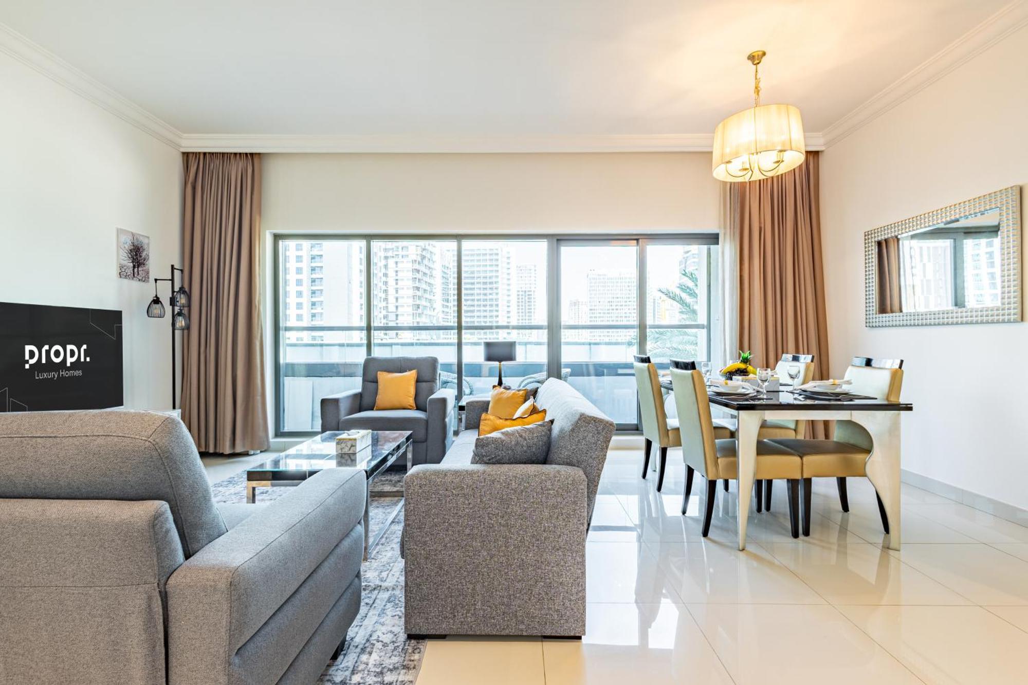 Spacious 1br - Balcony & Pool View - Capital Bay Apartment