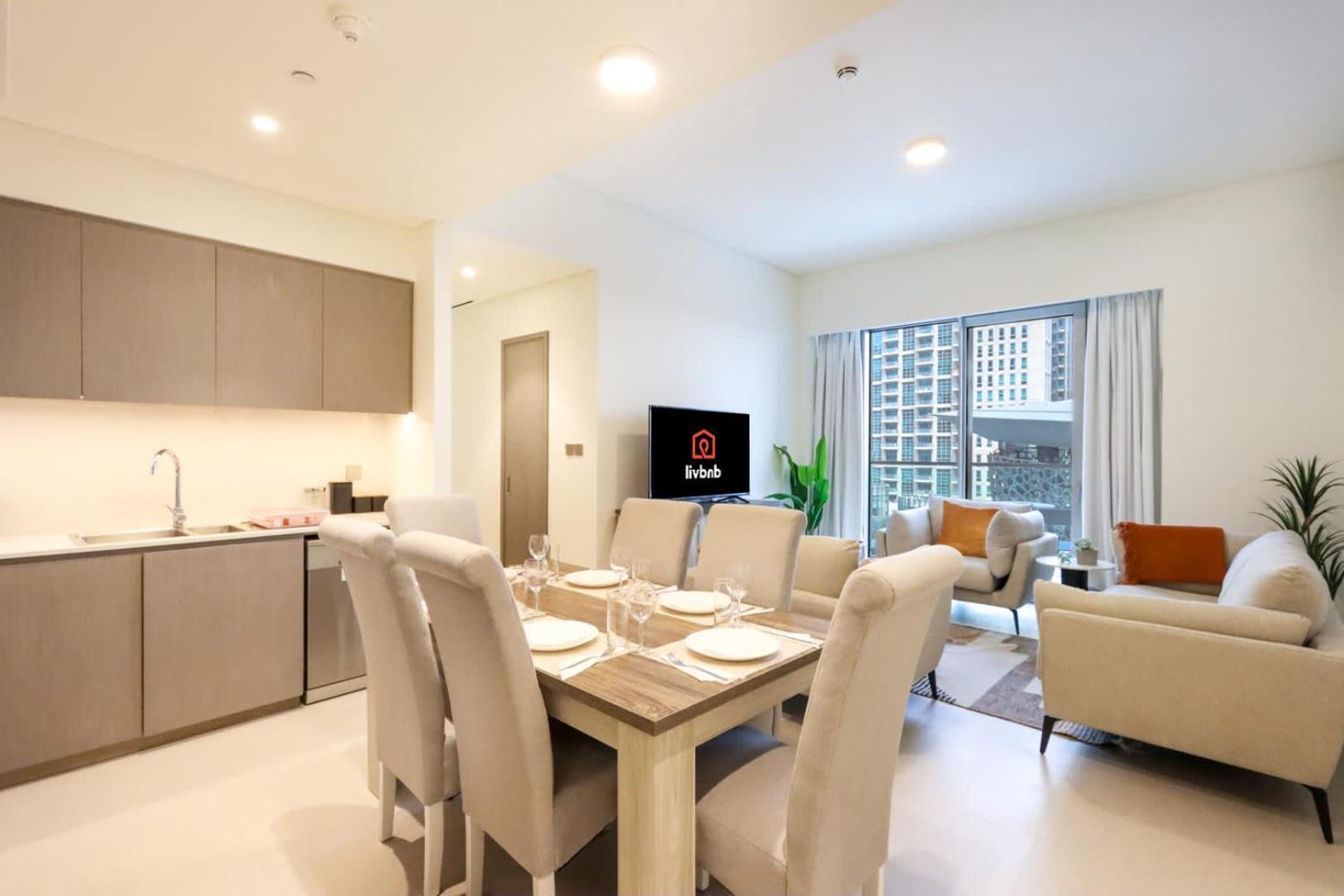 Apartment Livbnb-modern 2br With Partial Burj Khalifa View Dubai