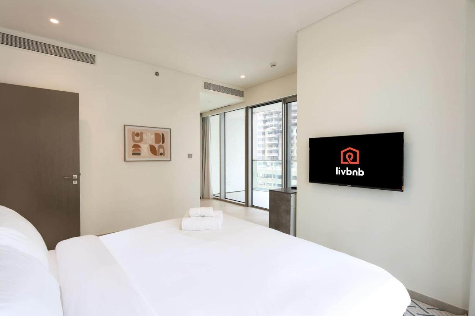 Livbnb-modern 2br With Partial Burj Khalifa View Apartment *
