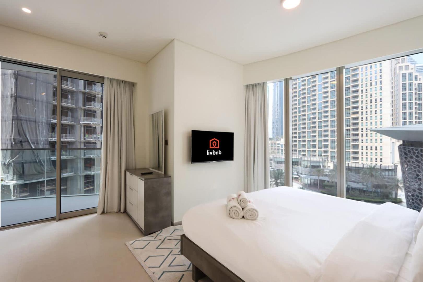 Livbnb-modern 2br With Partial Burj Khalifa View Apartment Dubai