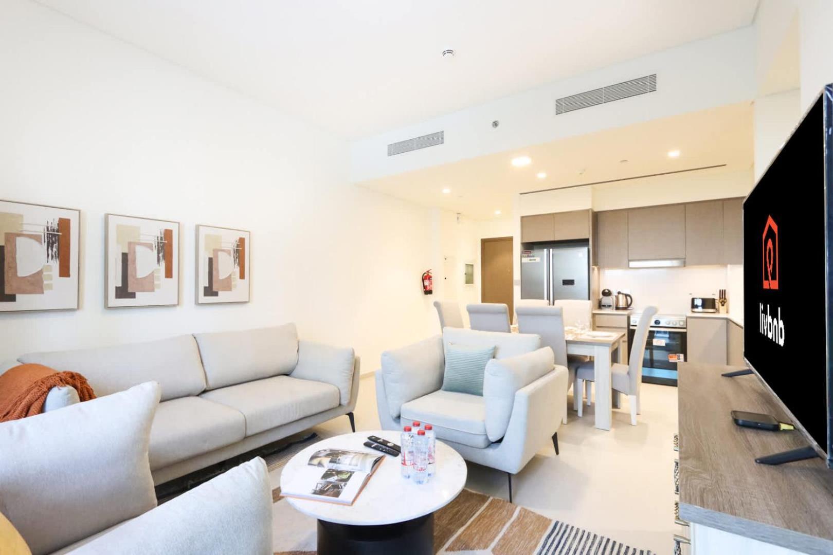 Apartment Livbnb-modern 2br With Partial Burj Khalifa View *