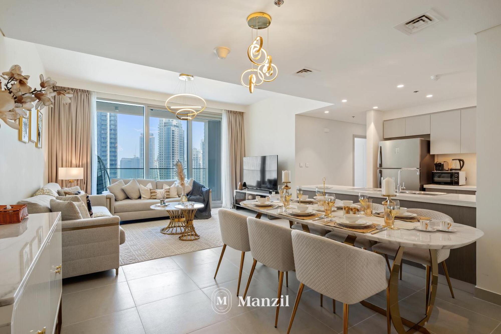 Manzil - 3br Maids In Downtown With Burj Khalifa View Apartment Dubai