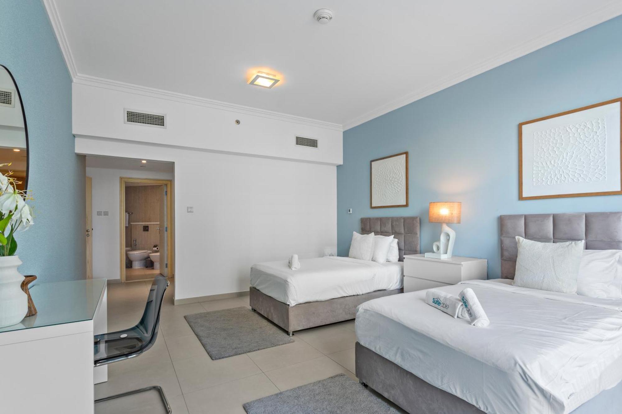 Apartment Serene 2-bedroom Escape With Sea Steps Away In Jbr *