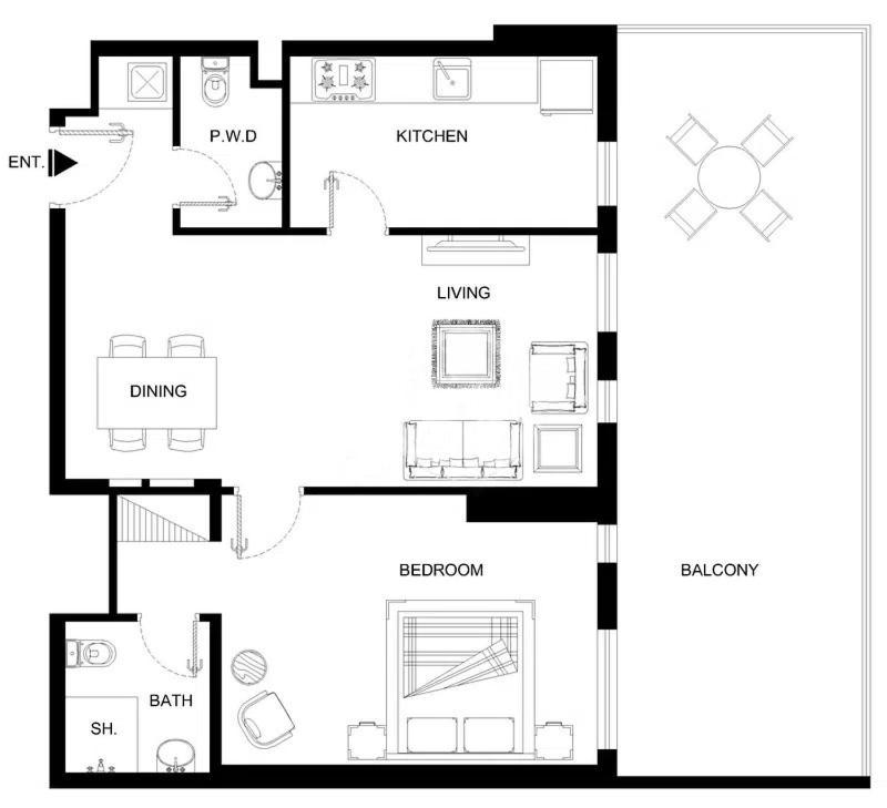 Apartment Fresh & Quiet 1br At Midtown Noor 4 Tower