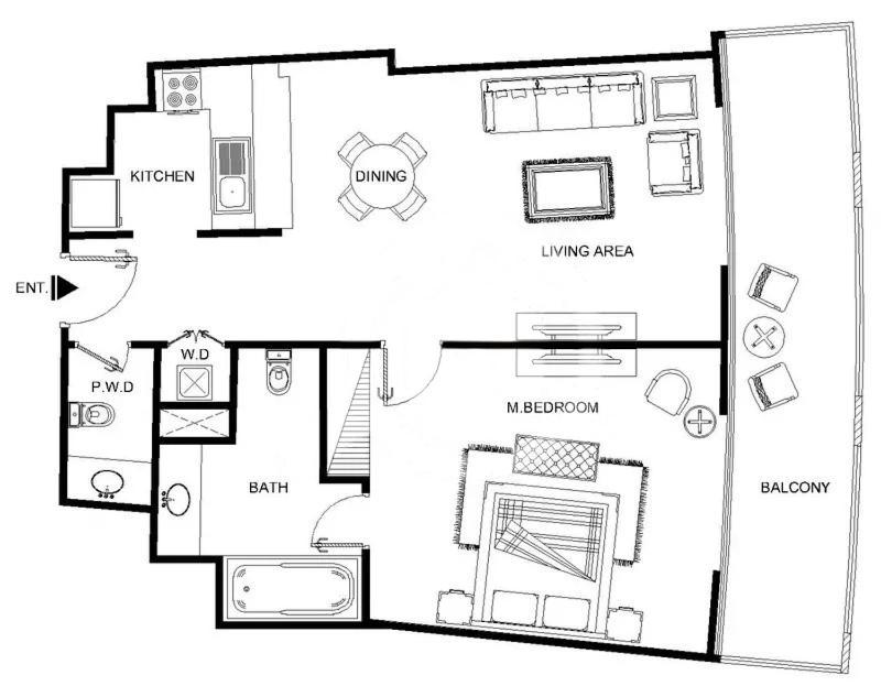 Cozy 1br With Balcony Great View, Damac Towers Apartment