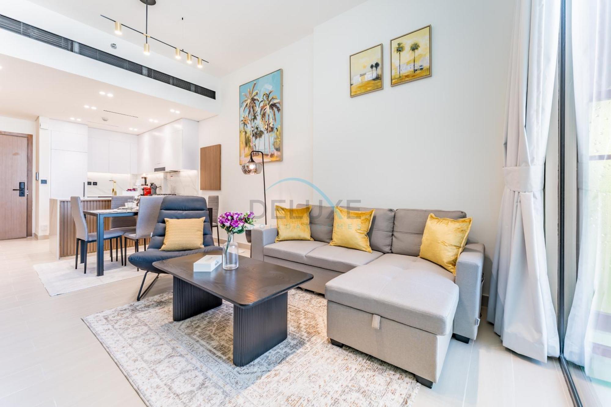 Skyline And Community Views 1br With Private Balcony Near Community Park, Binghatti Amber, Jumeirah Village Circle By Deluxe Homes *