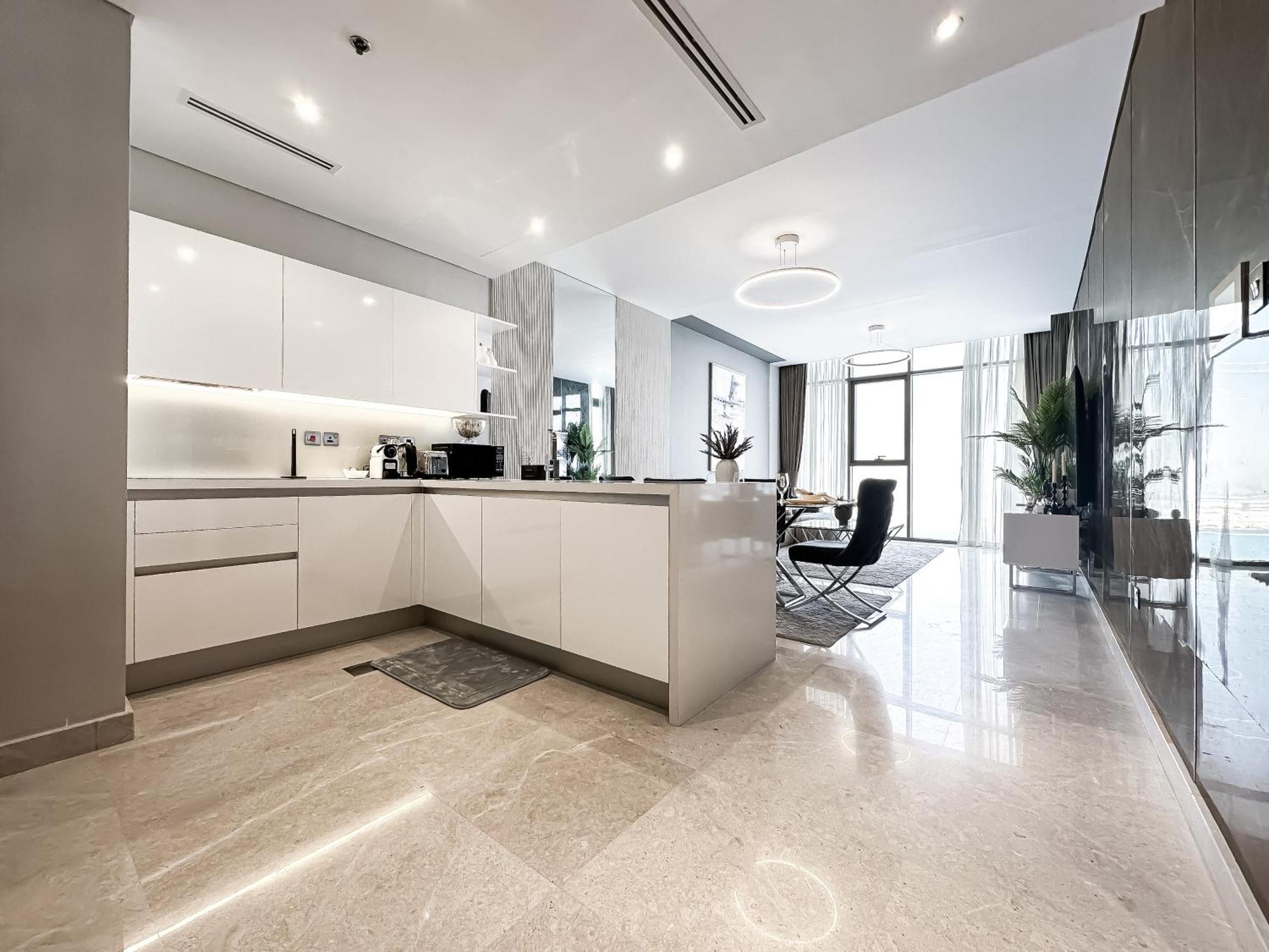 Trophy-luxurious Living W Serene Sea Blends View