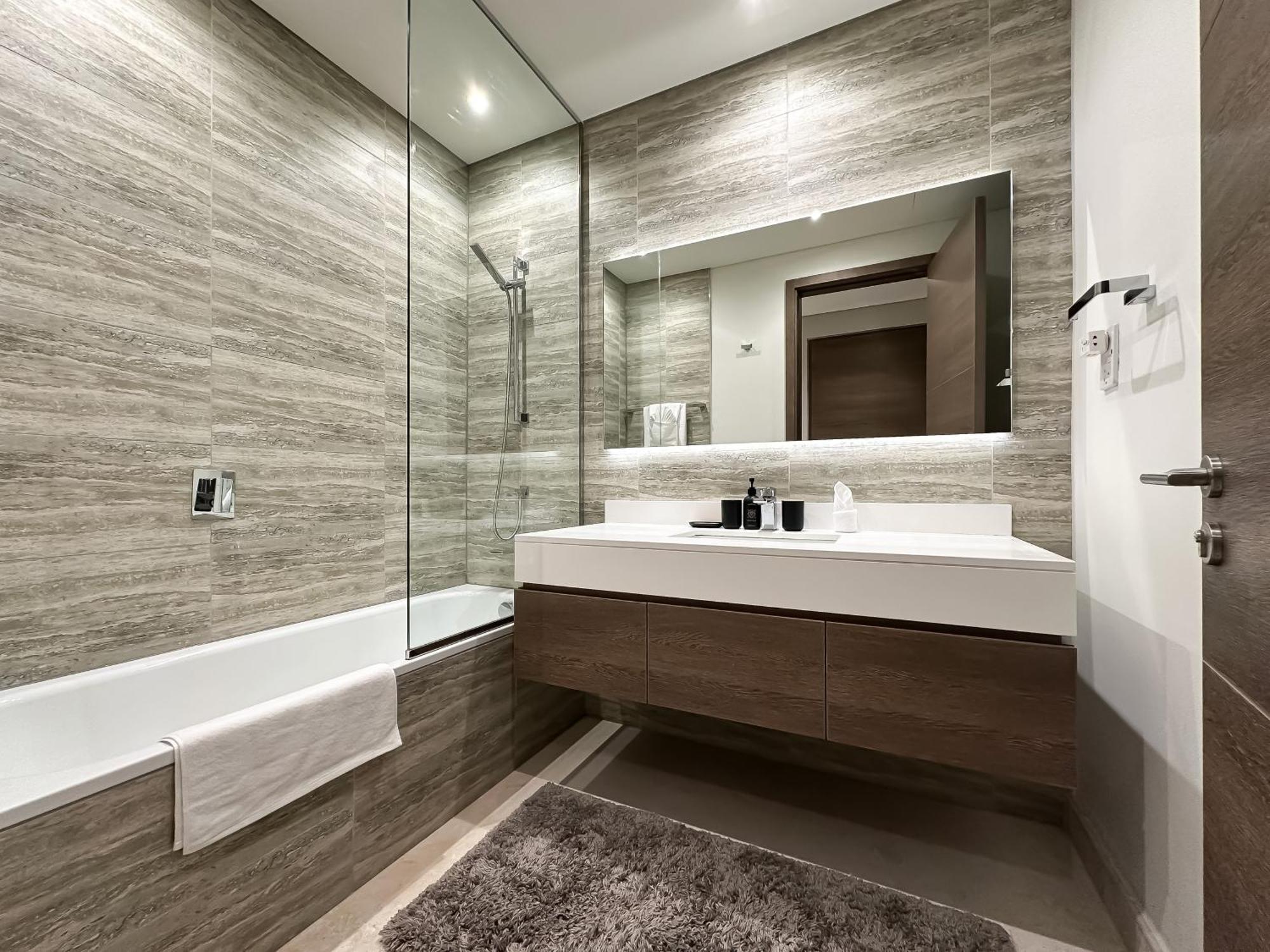 Trophy-luxurious Living W Serene Sea Blends View Apartment