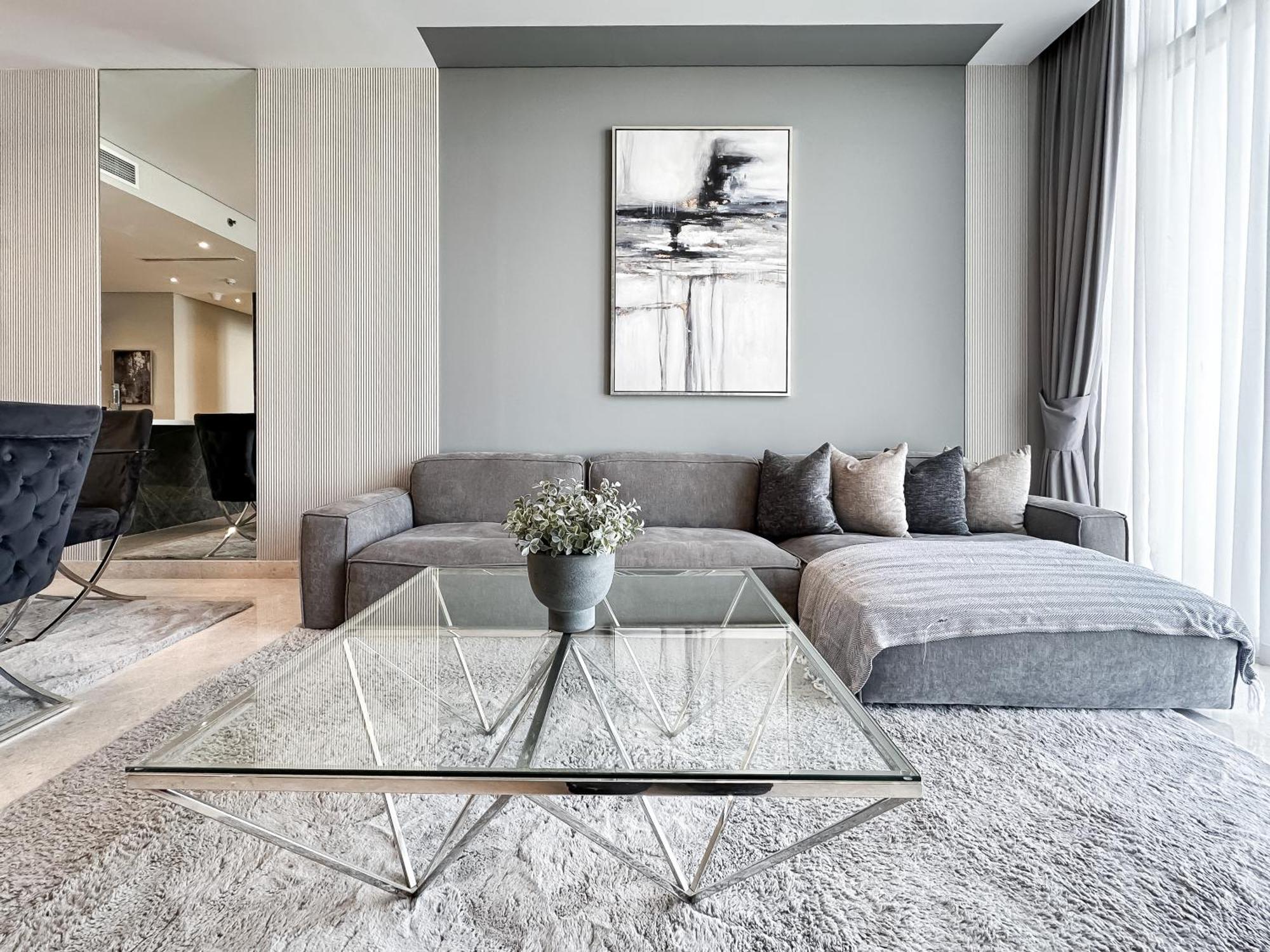 Trophy-luxurious Living W Serene Sea Blends View Apartment Dubai
