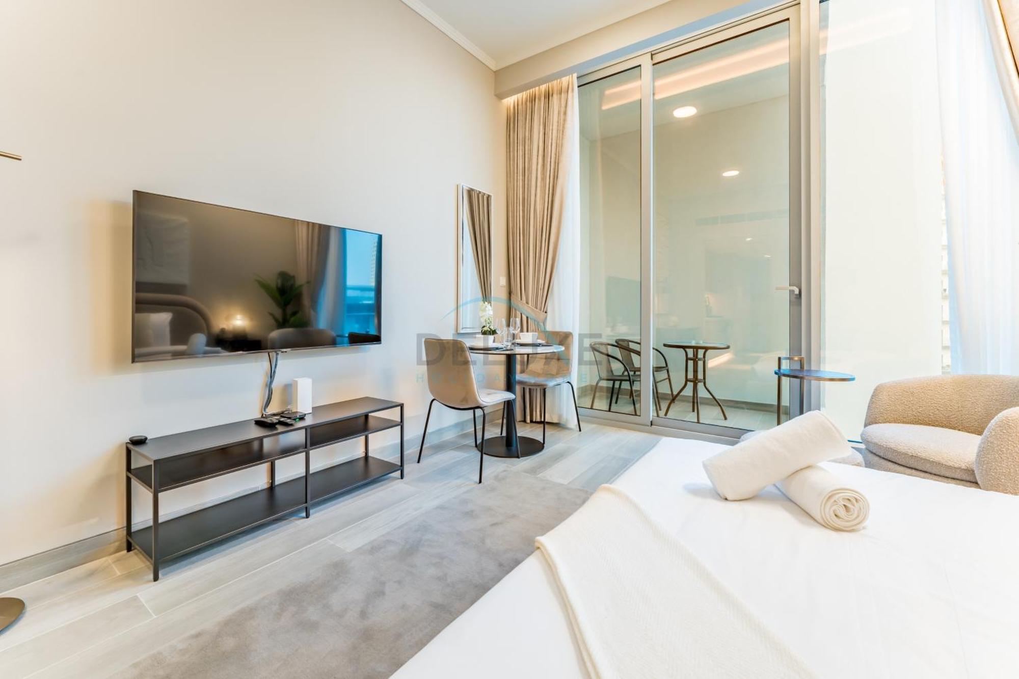 Apartment Pool View With Balcony Close To Mall, Concept 7 Residences, Jumeirah Village Circle By Deluxe Homes Dubai