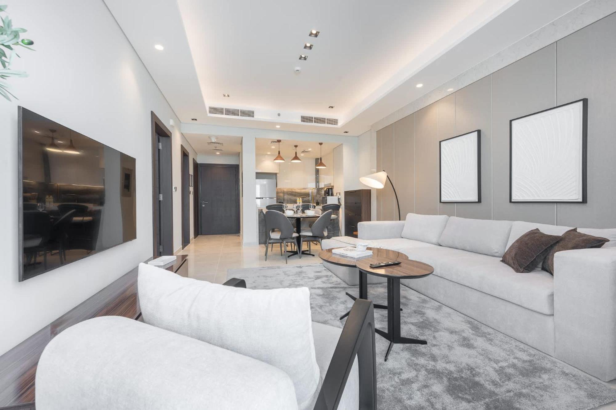 Apartment 1 Bedroom In Nobles Tower With Burj Khalifa Views Dubai