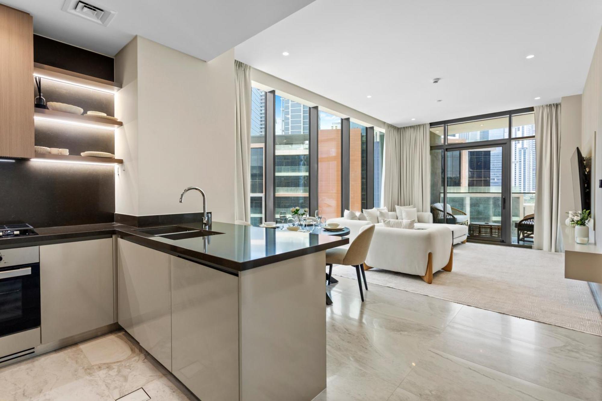 Apartment Lavish 1-bedroom With Burj Khalifa View In Peninsula *