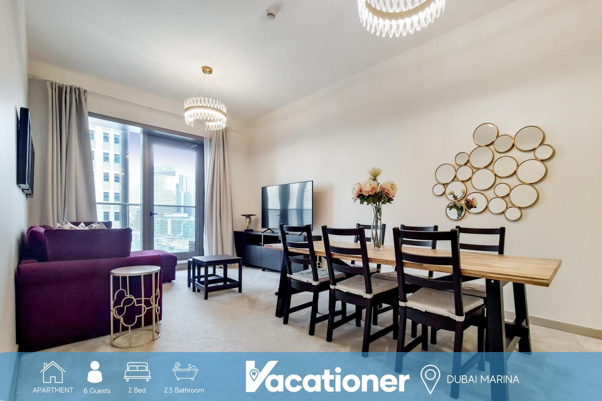 Apartment Vacationer I Sparkle 1 Bedroom I Marina Views I Steps Away From I Gym, Pool, Parking & Wi-fi