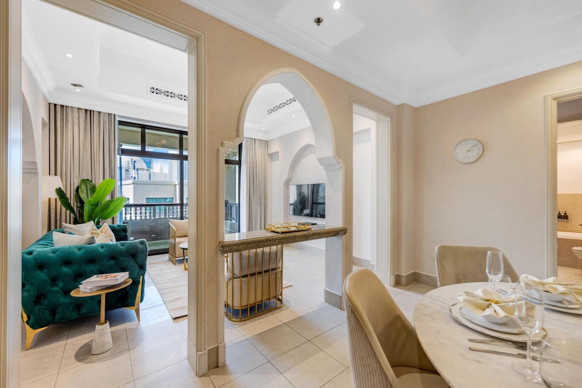 Apartment Durrani Homes - Luxe Living At Souk Al Bahar With Burj Khalifa And Partial Fountain View *